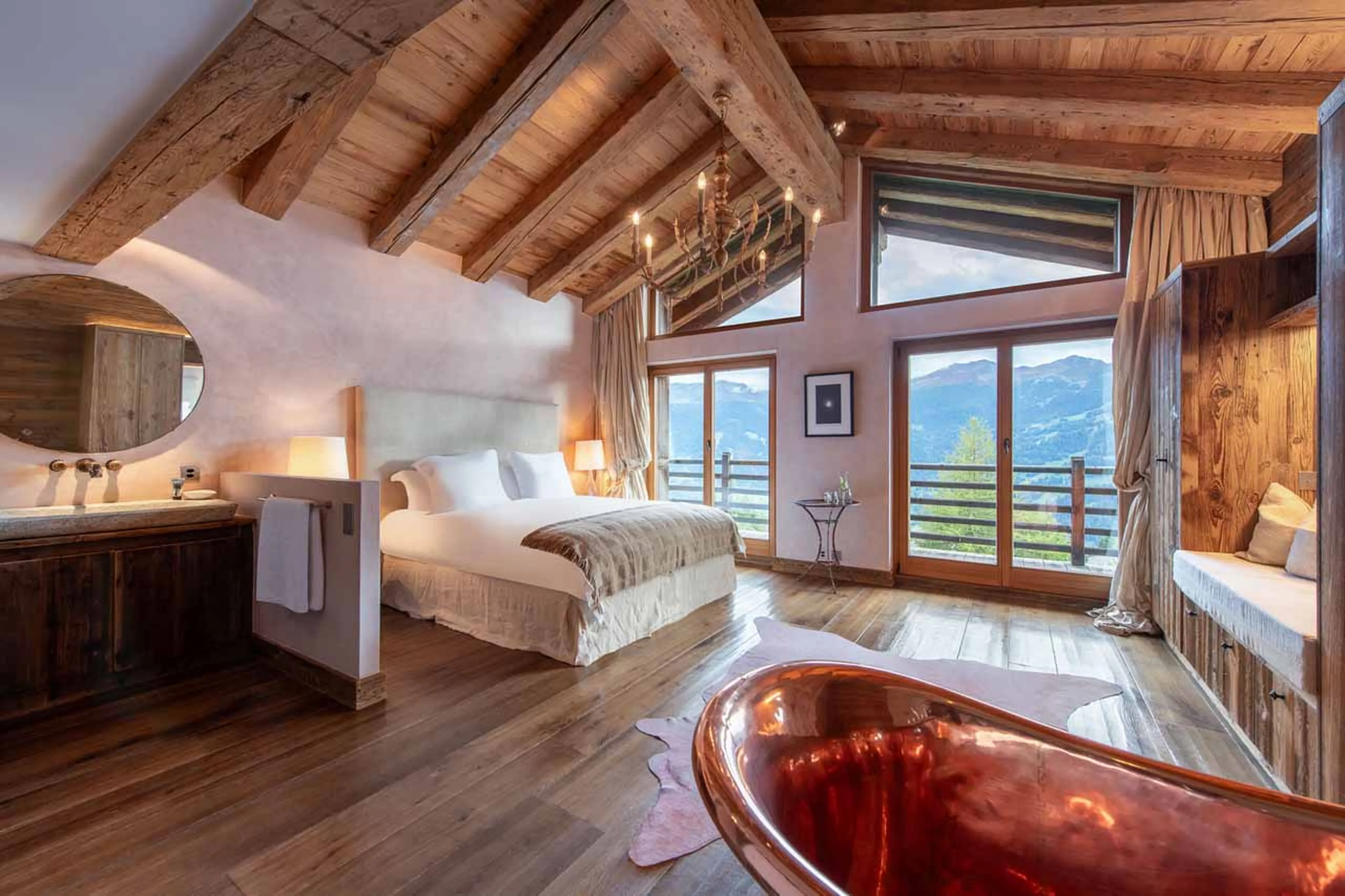 Bedroom three at Chalet 1936 in Verbier