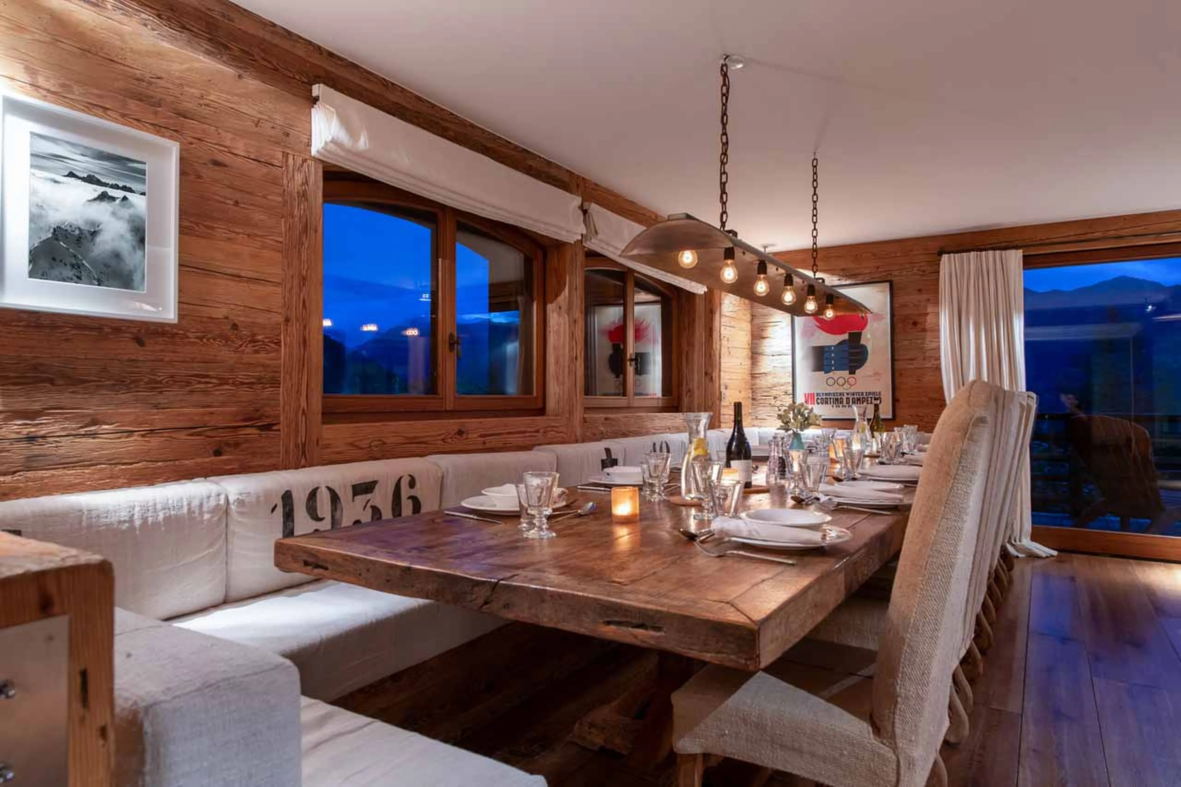 Dining area at Chalet 1936 in Verbier