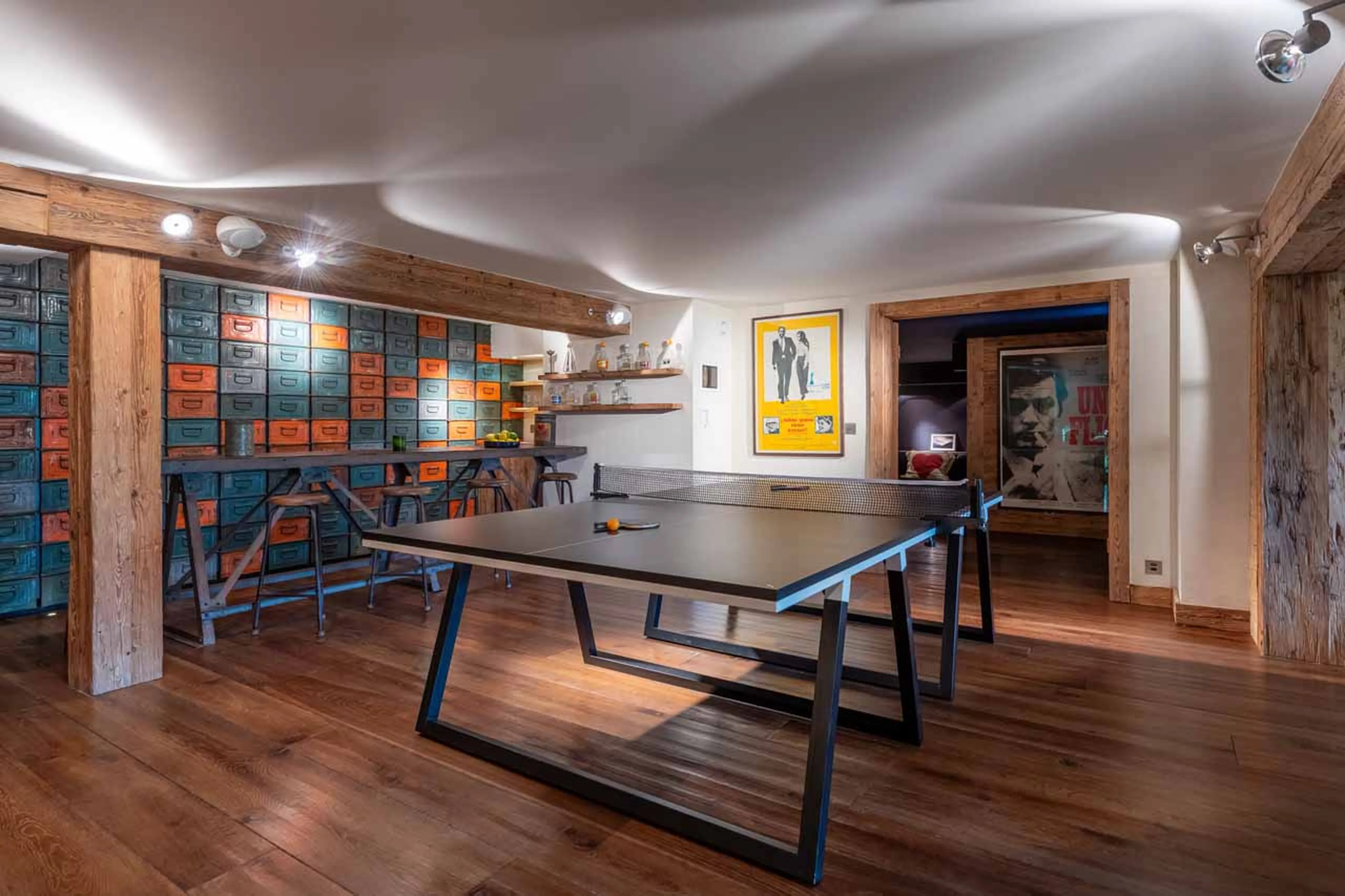 Games room and bar area at Chalet 1936 in Verbier