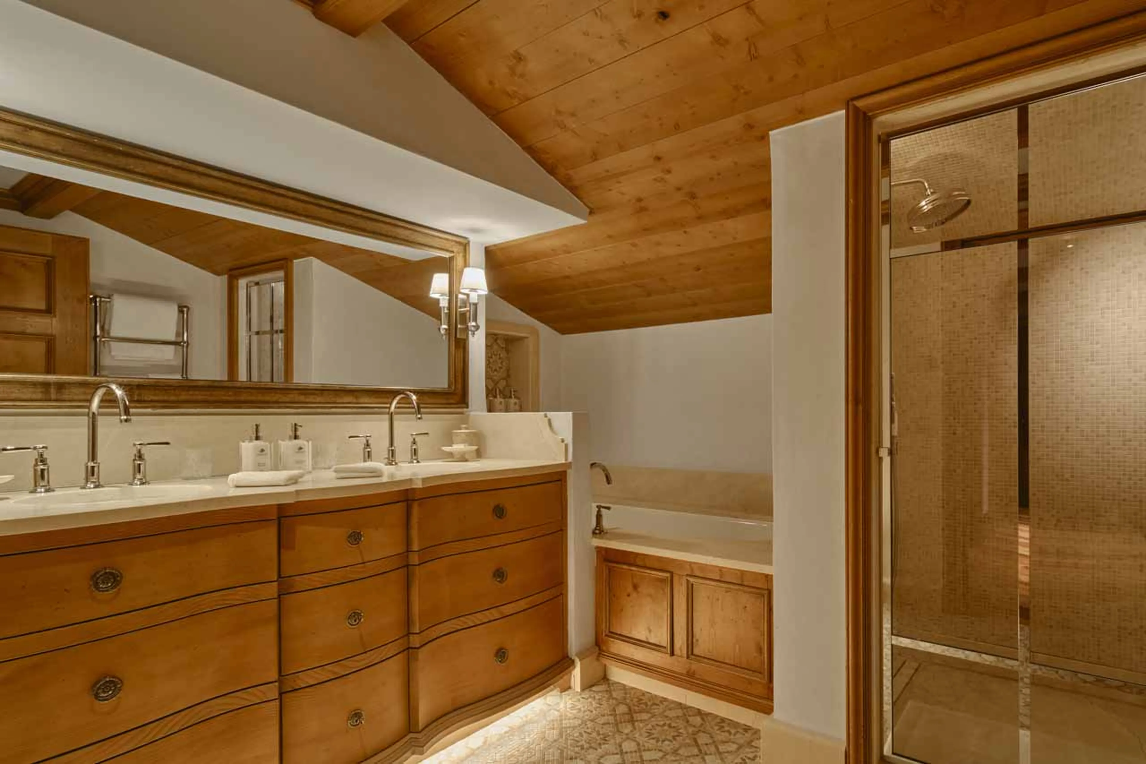 Bathroom two at Chalet Airelles 1946 in Courchevel 1850