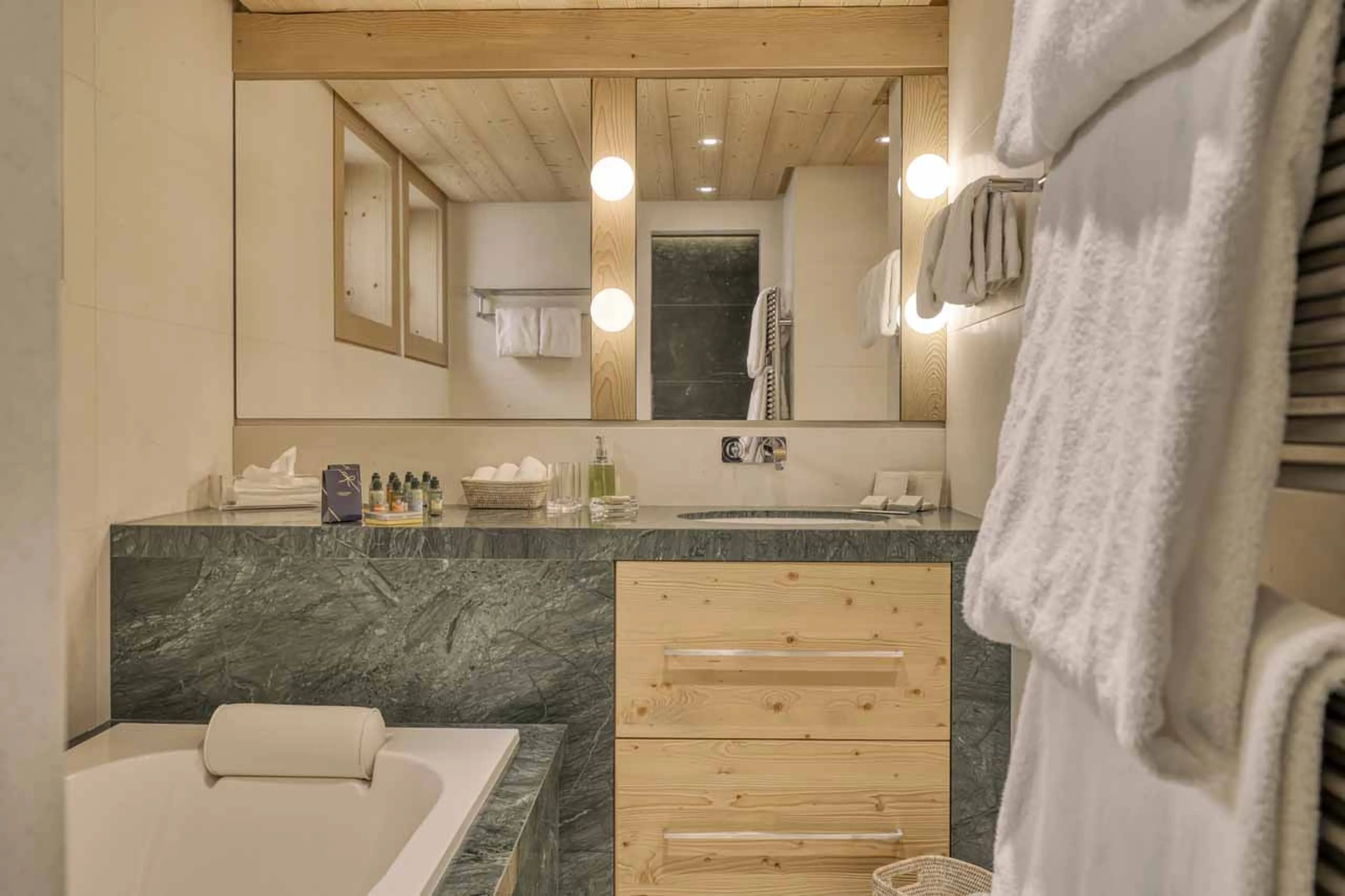 Bedroom 1 en-suite at Chalet 34 in Megeve