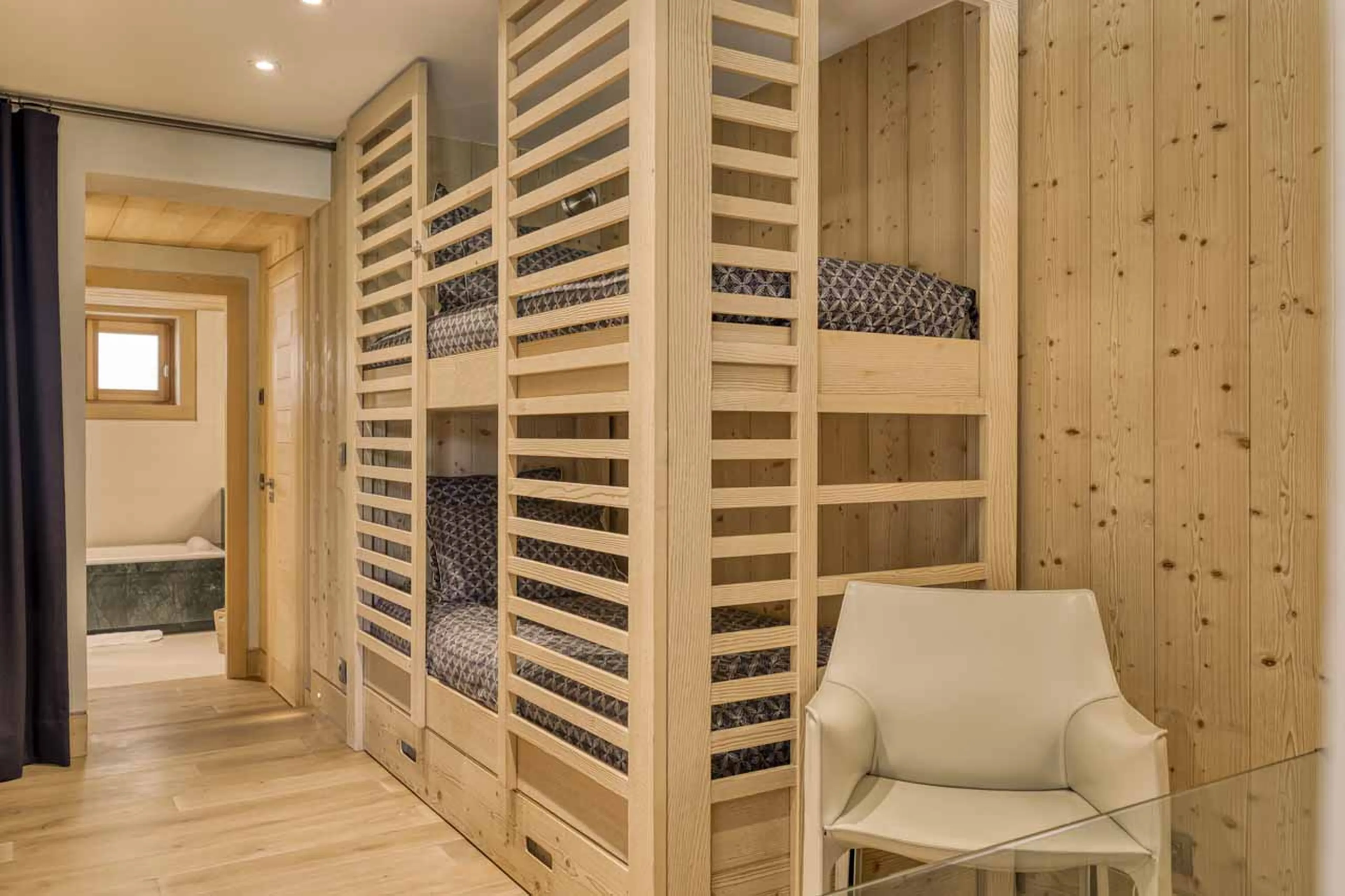 Bedroom 2 bunk beds at Chalet 34 in Megeve