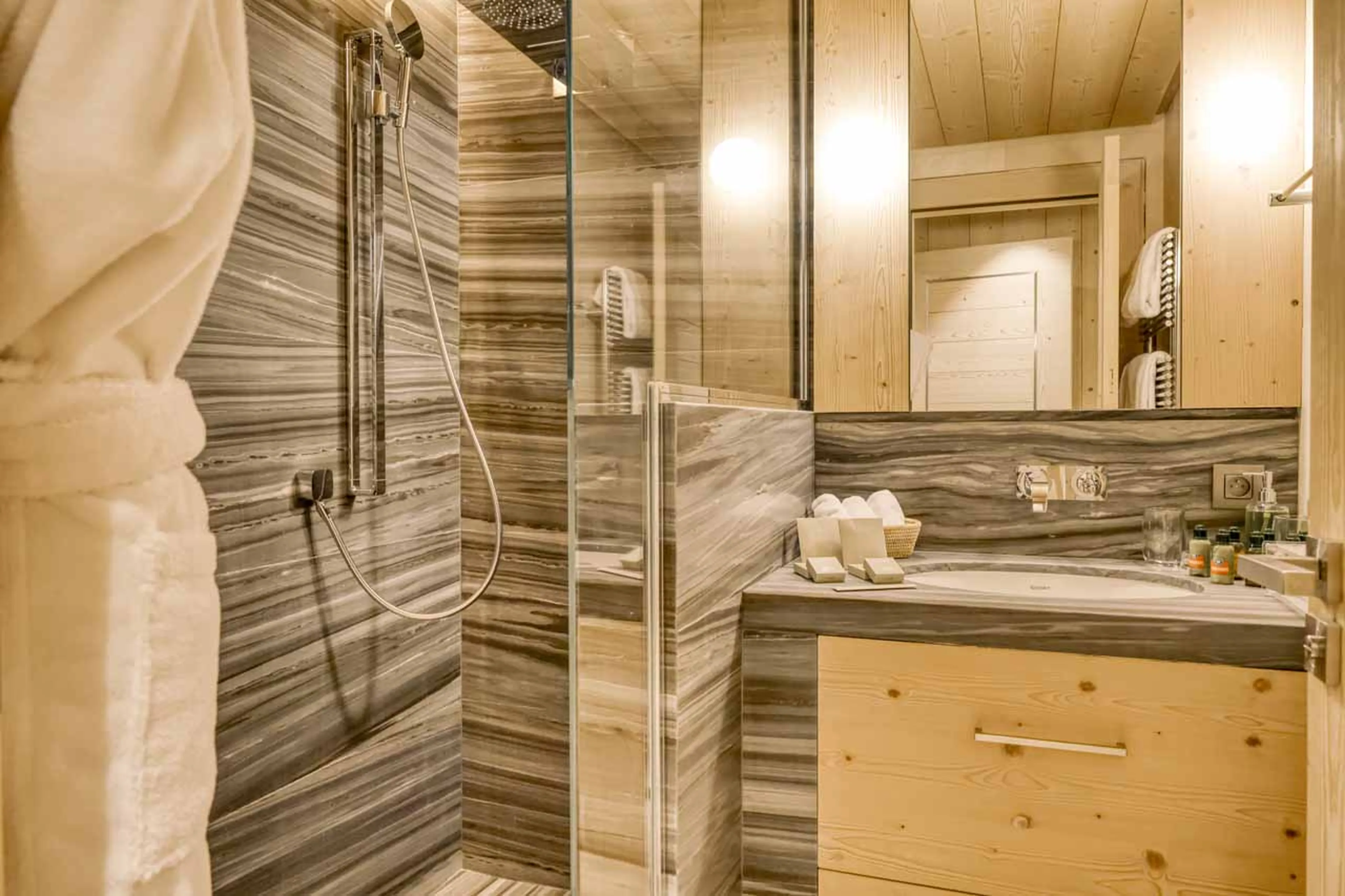 Bedroom 4 en-suite at Chalet 34 in Megeve
