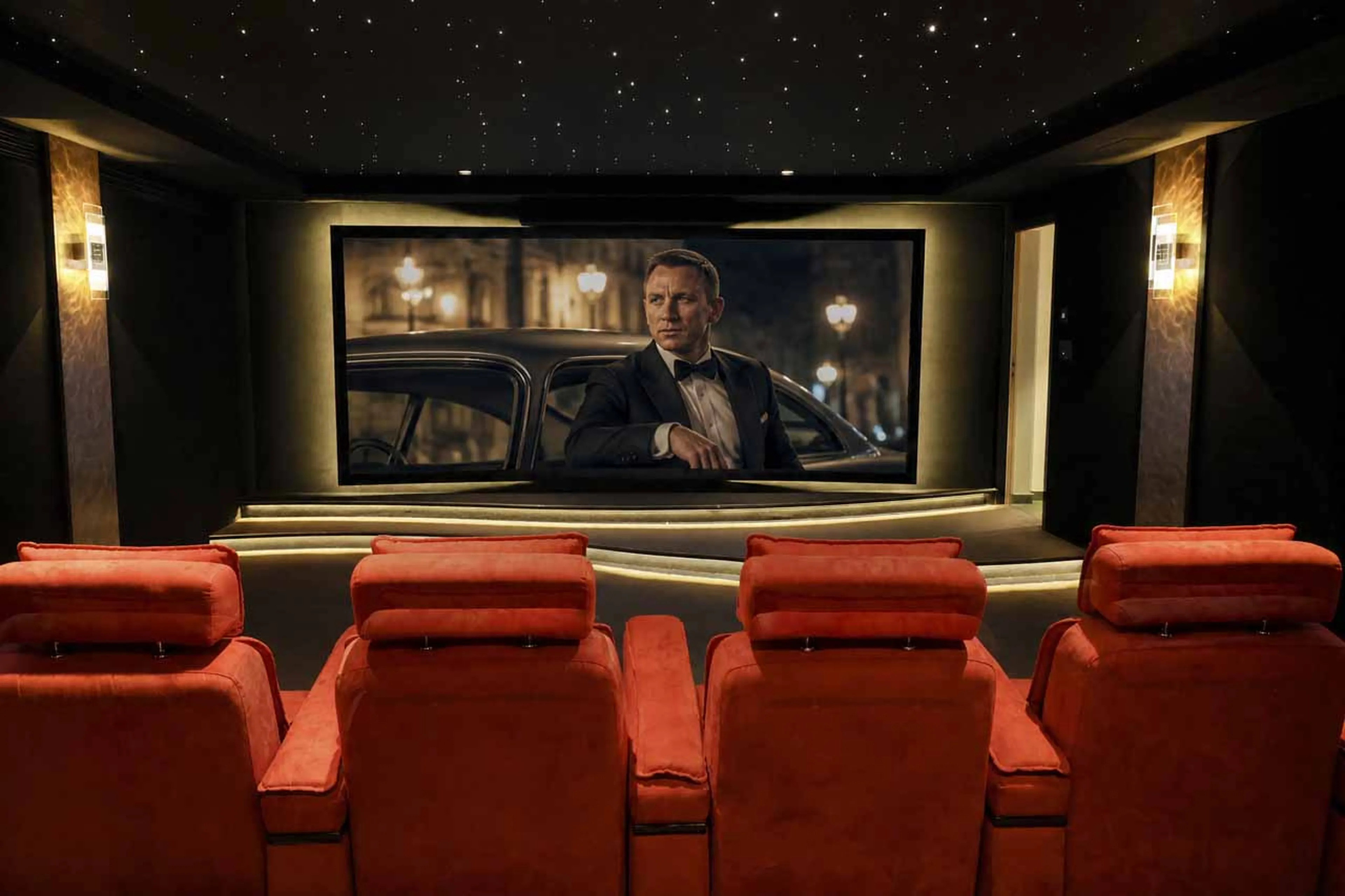 Cinema at Chalet 34 in Megeve