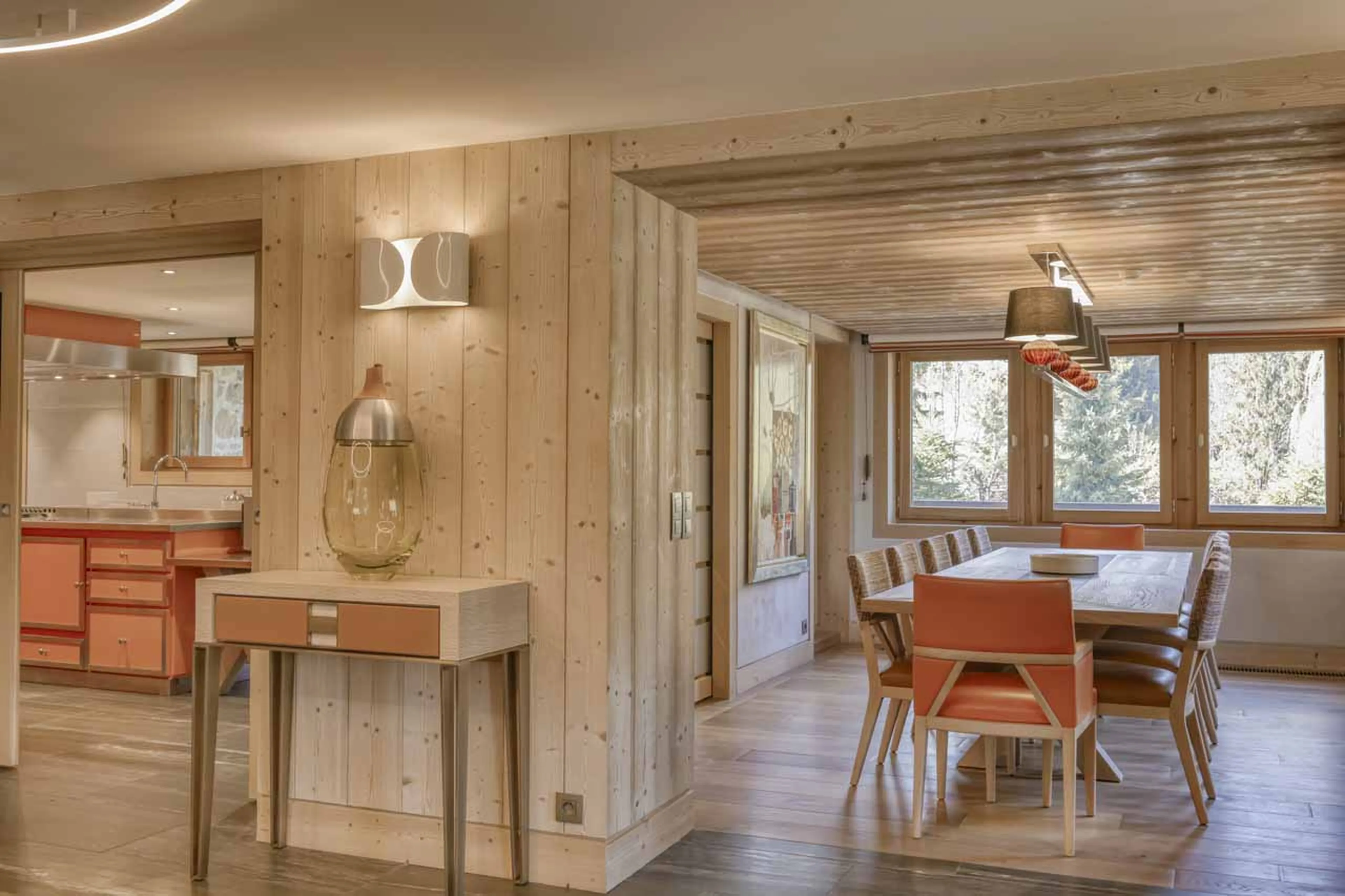 Dining area at Chalet 34 in Megeve