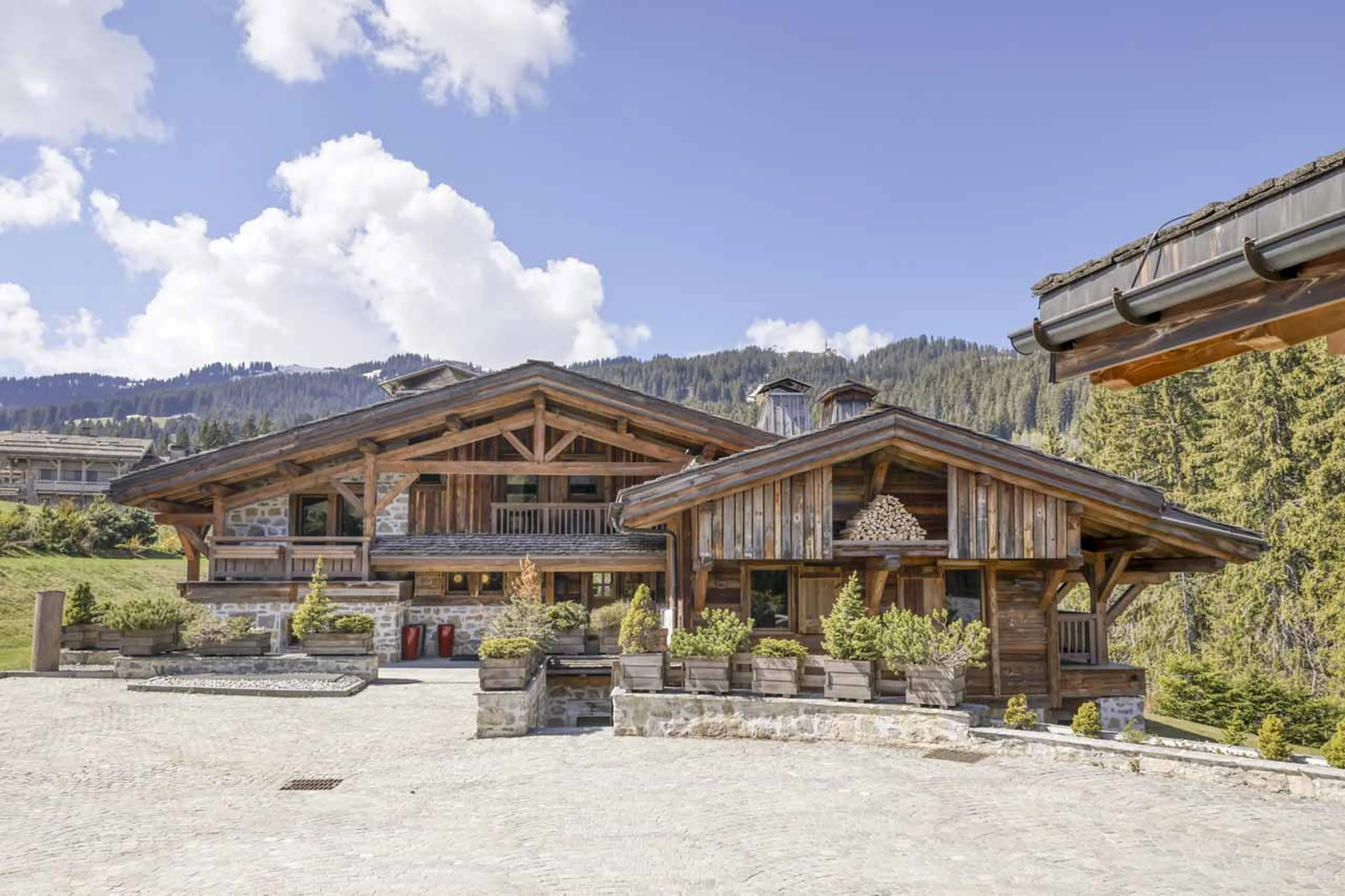 Main chalet exterior at Chalet 34 in Megeve