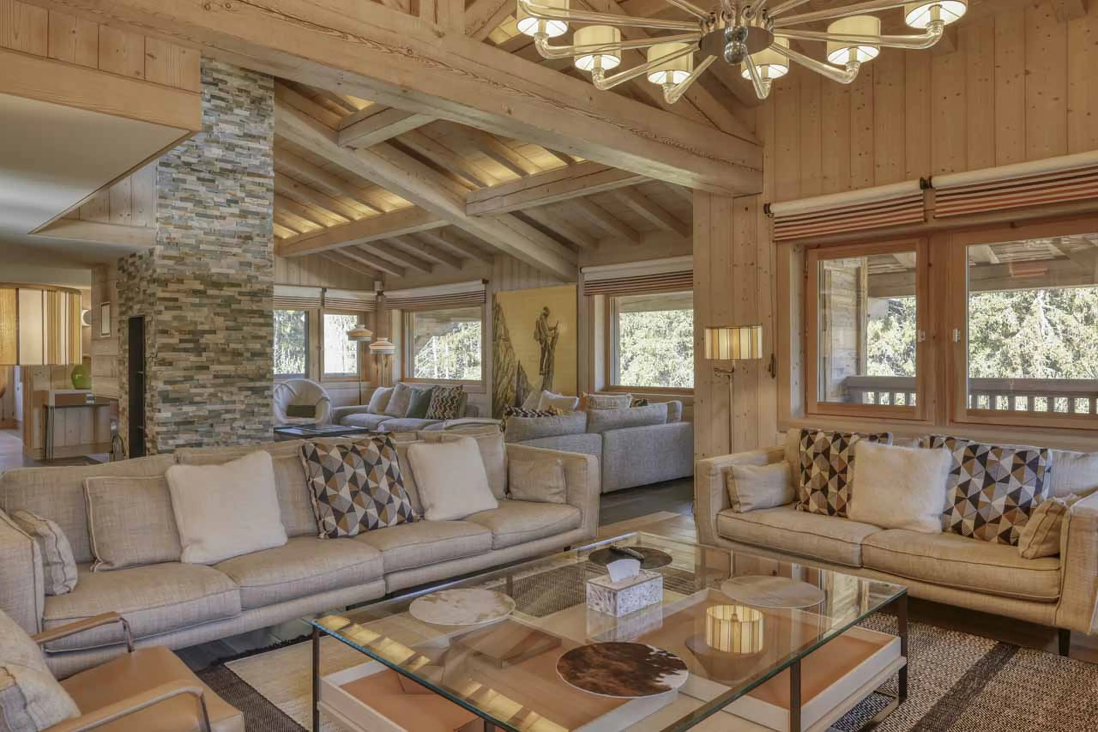 Living area at Chalet 34 in Megeve
