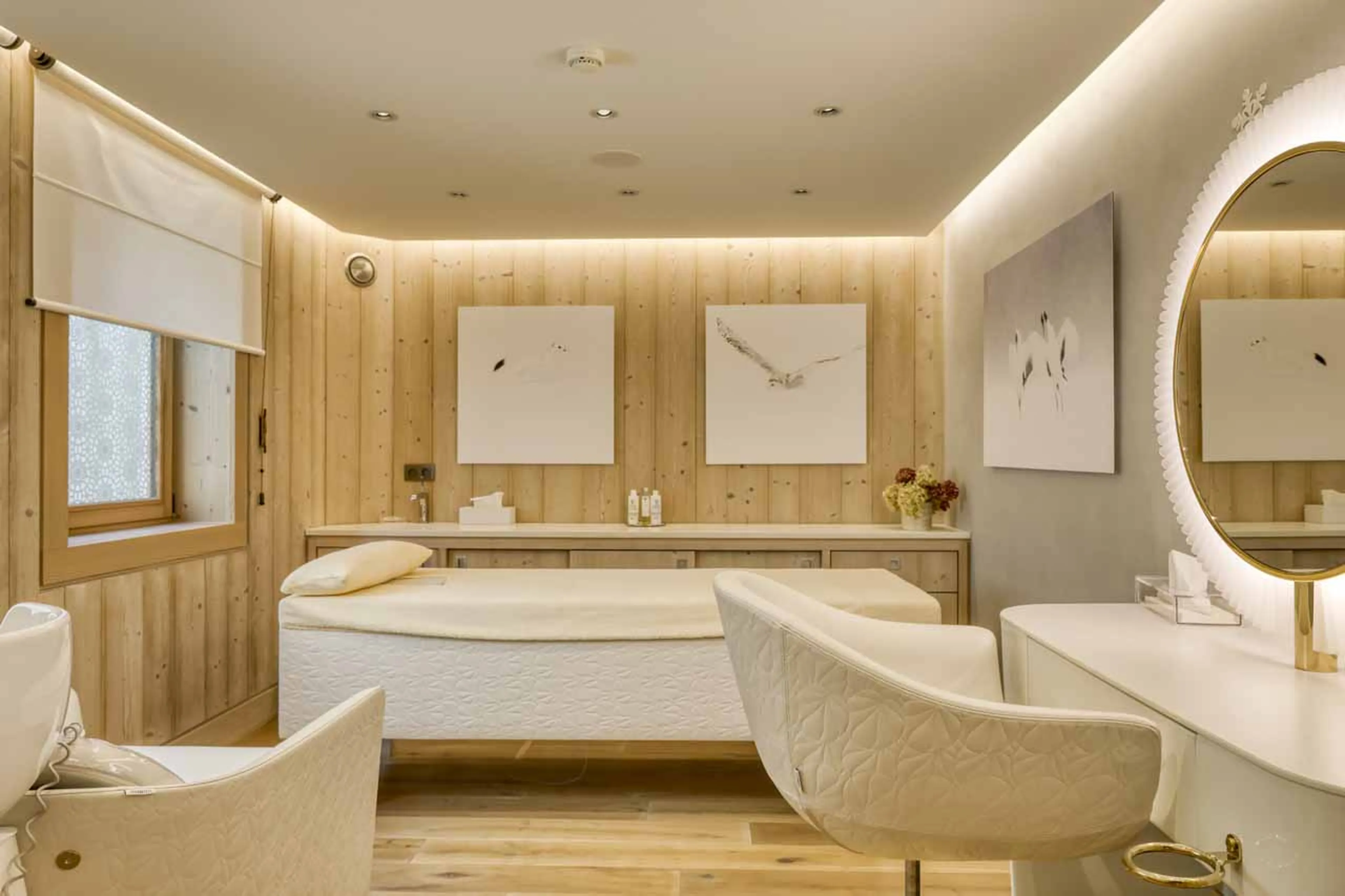 Spa massage room at Chalet 34 in Megeve