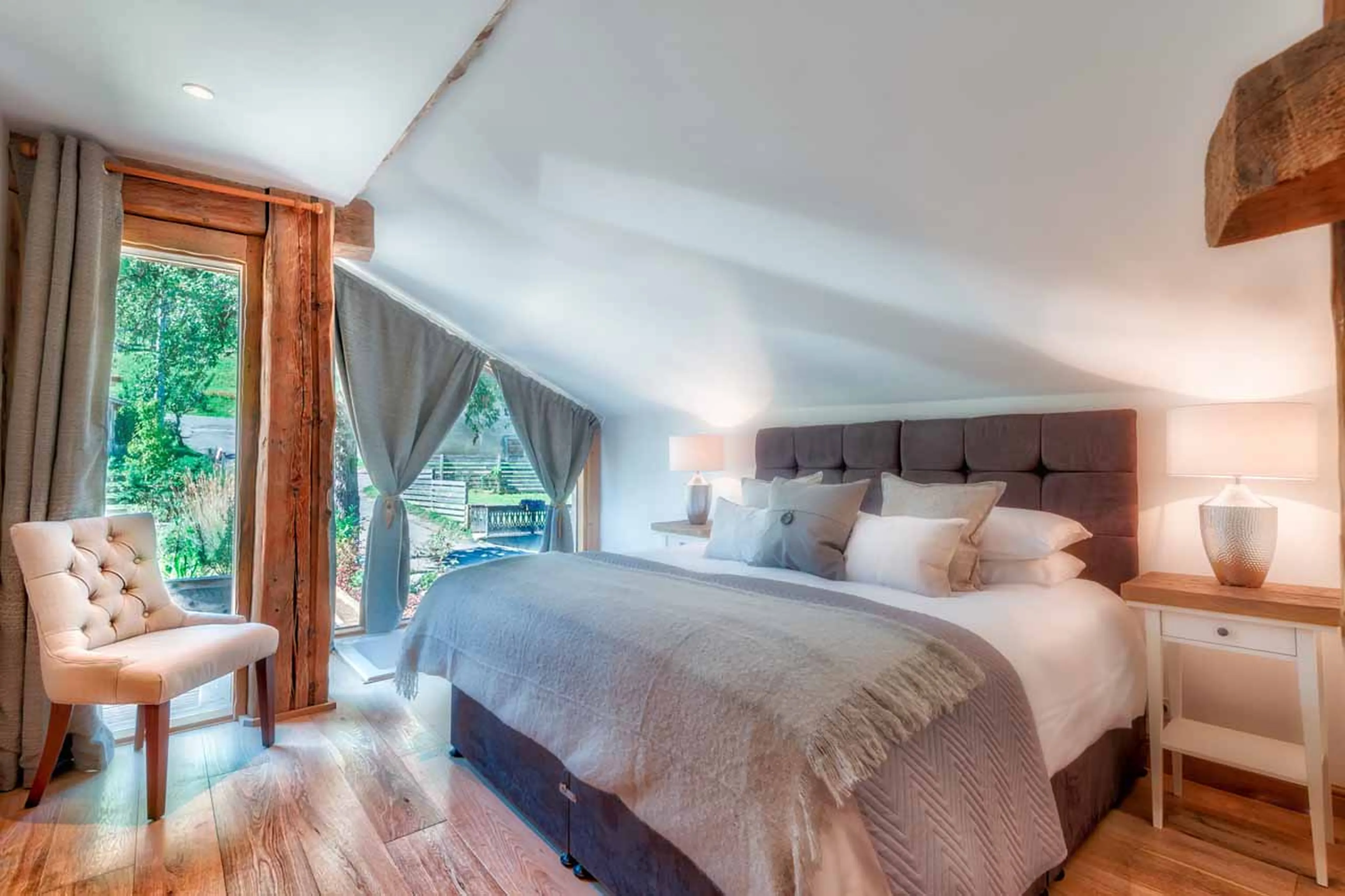 Bedroom one at Chalet 46˚ in Morzine