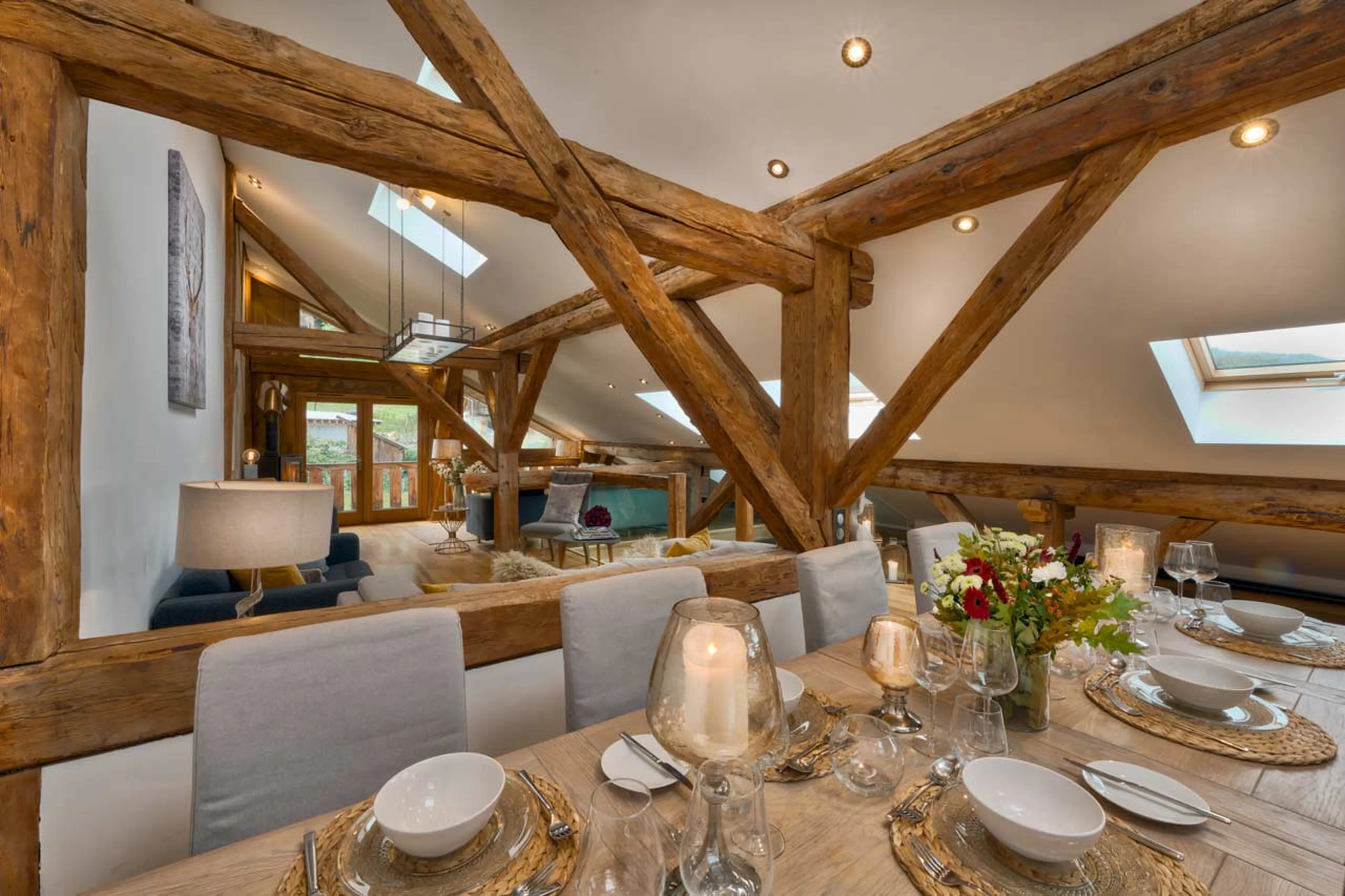 Dining table at Chalet 46˚ in Morzine