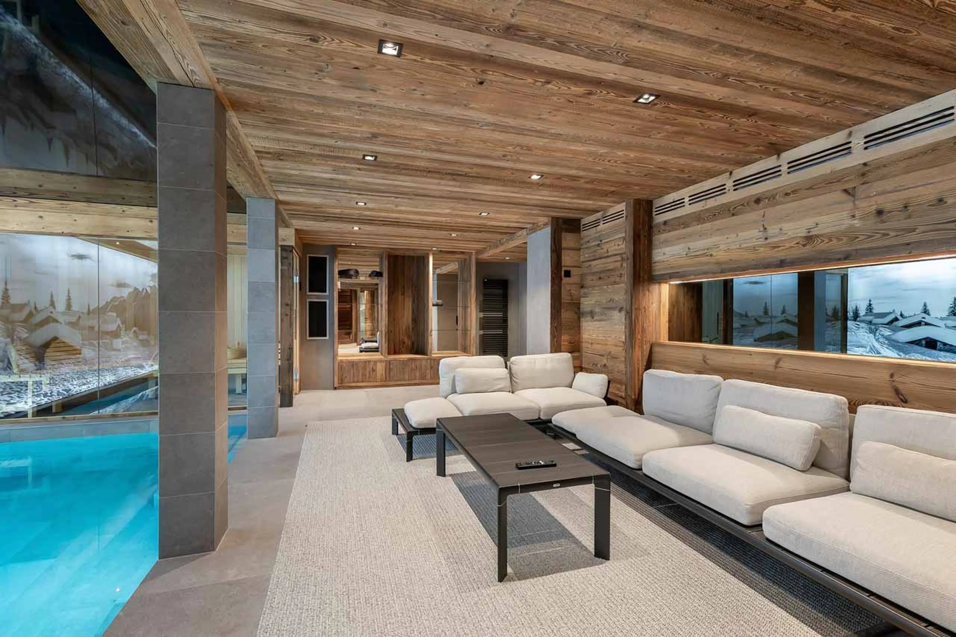 Spa relaxation area at Chalet CIUK in Courchevel 1550