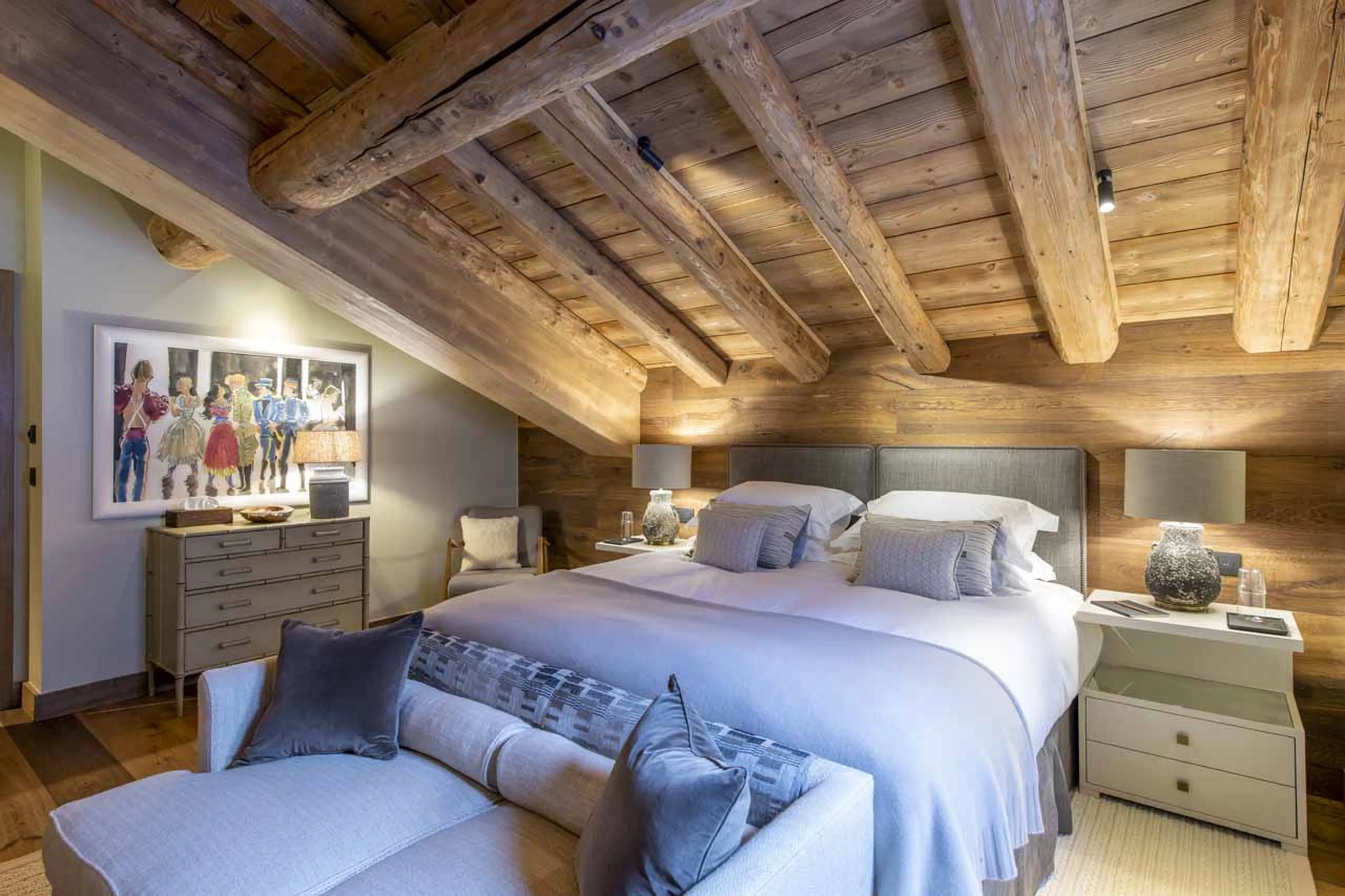 Bedroom two at Chalet Abade in Val d'Isere