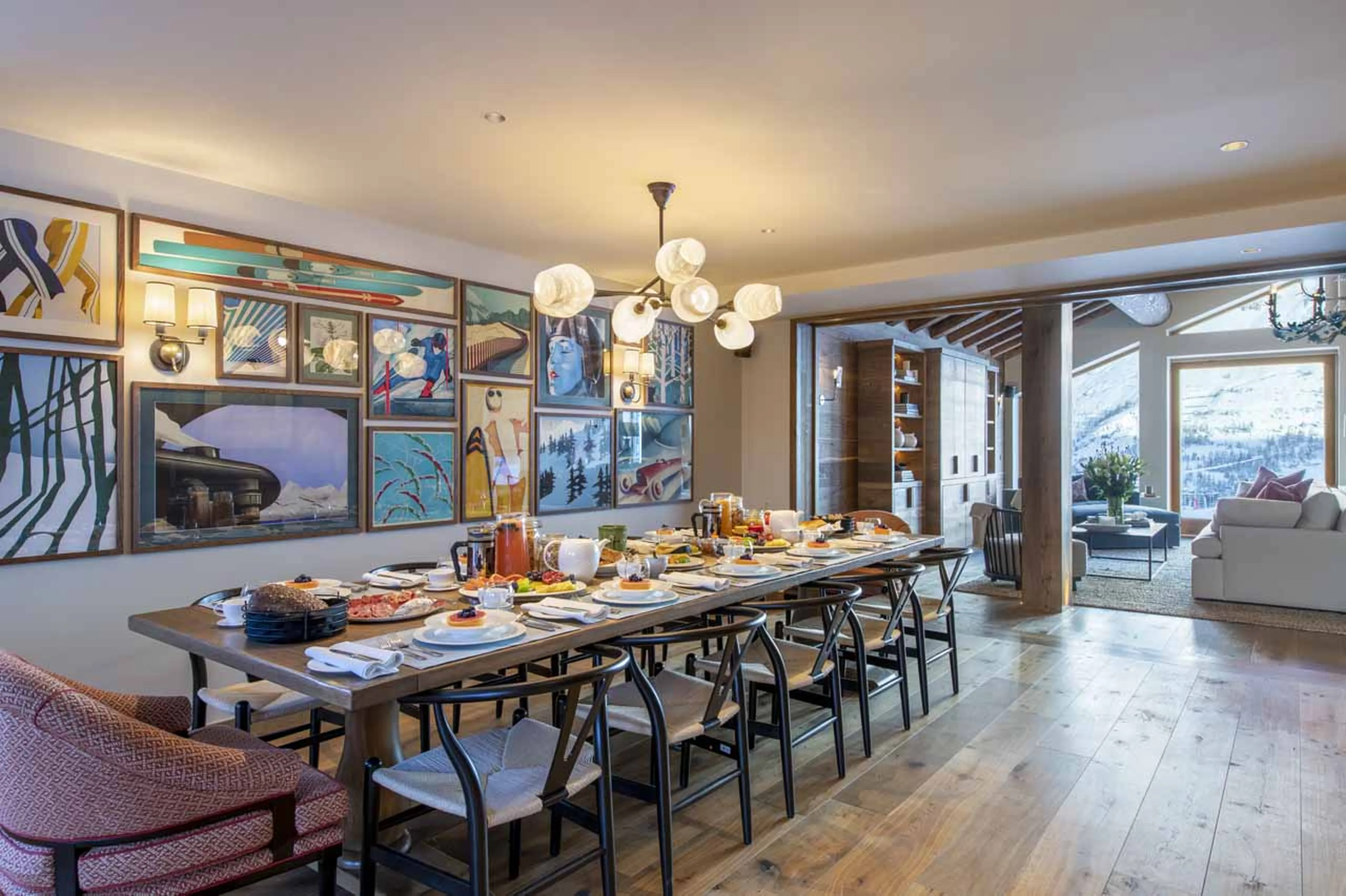 Dining area at Chalet Abade in Val d'Isere