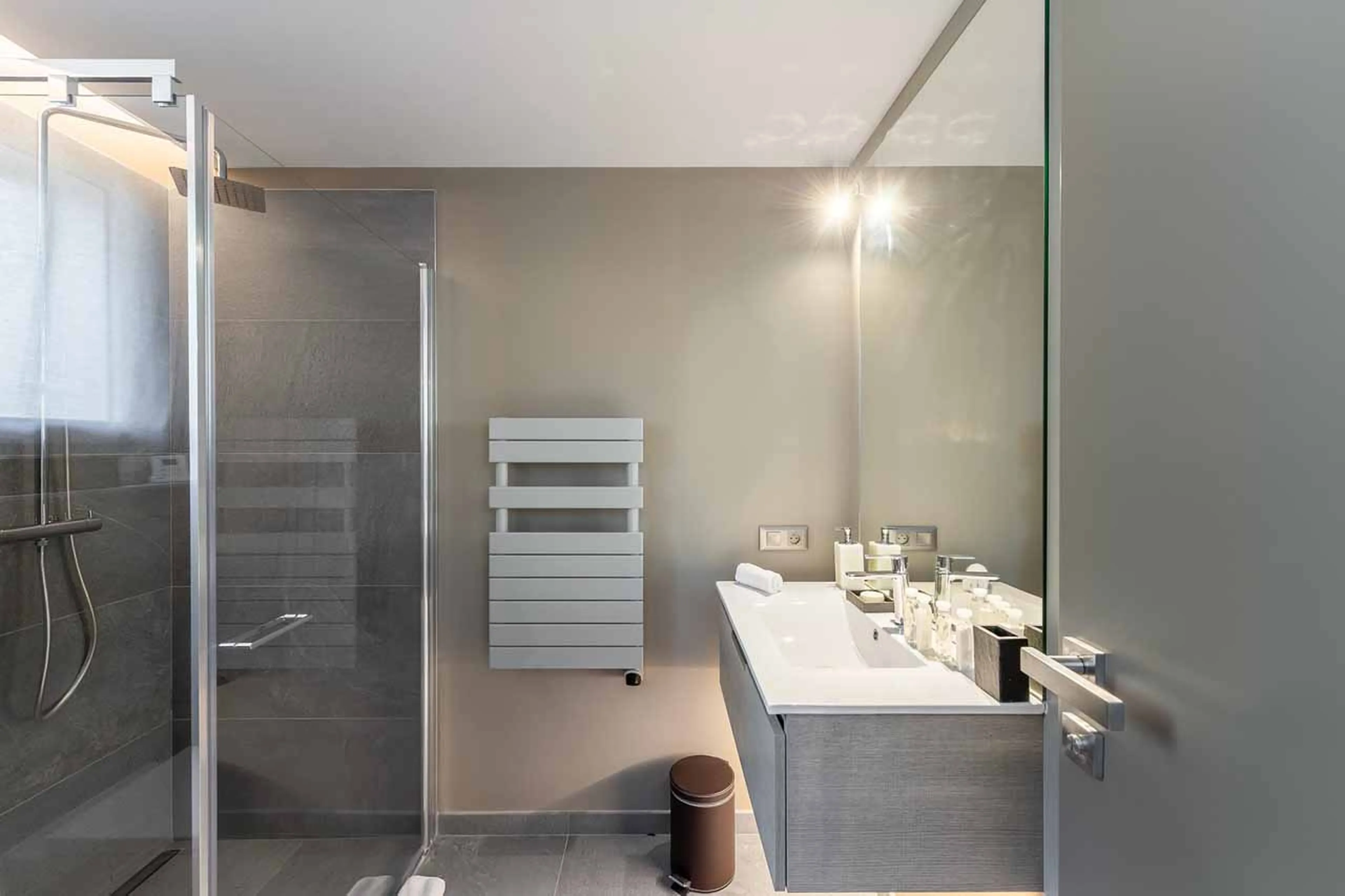 En-suite shower room at Chalet Acelia in Courchevel 1550