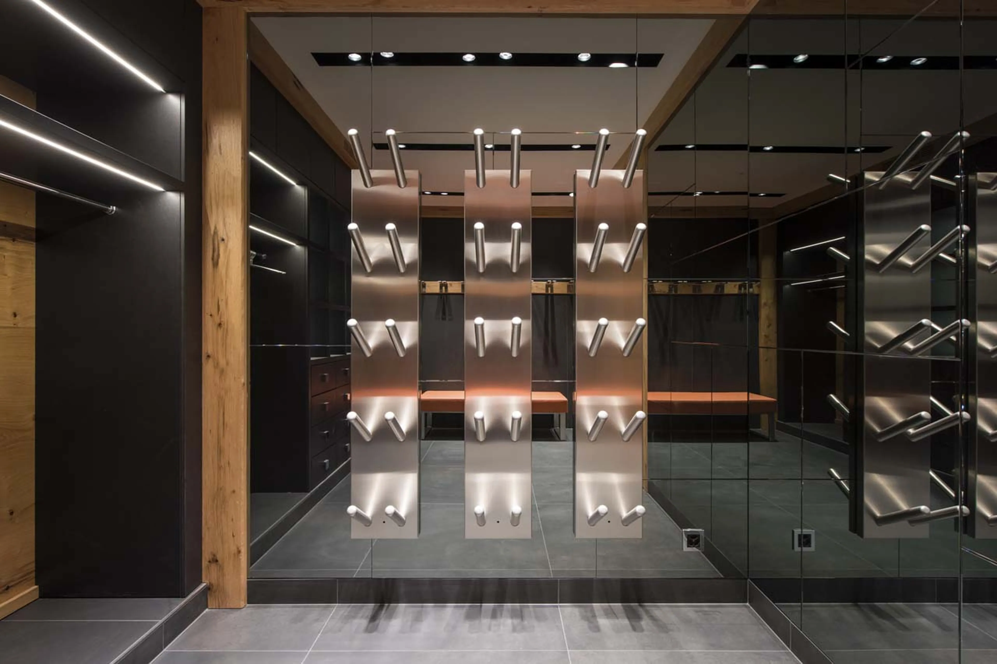 Ski room at Chalet Aconcagua in Zermatt