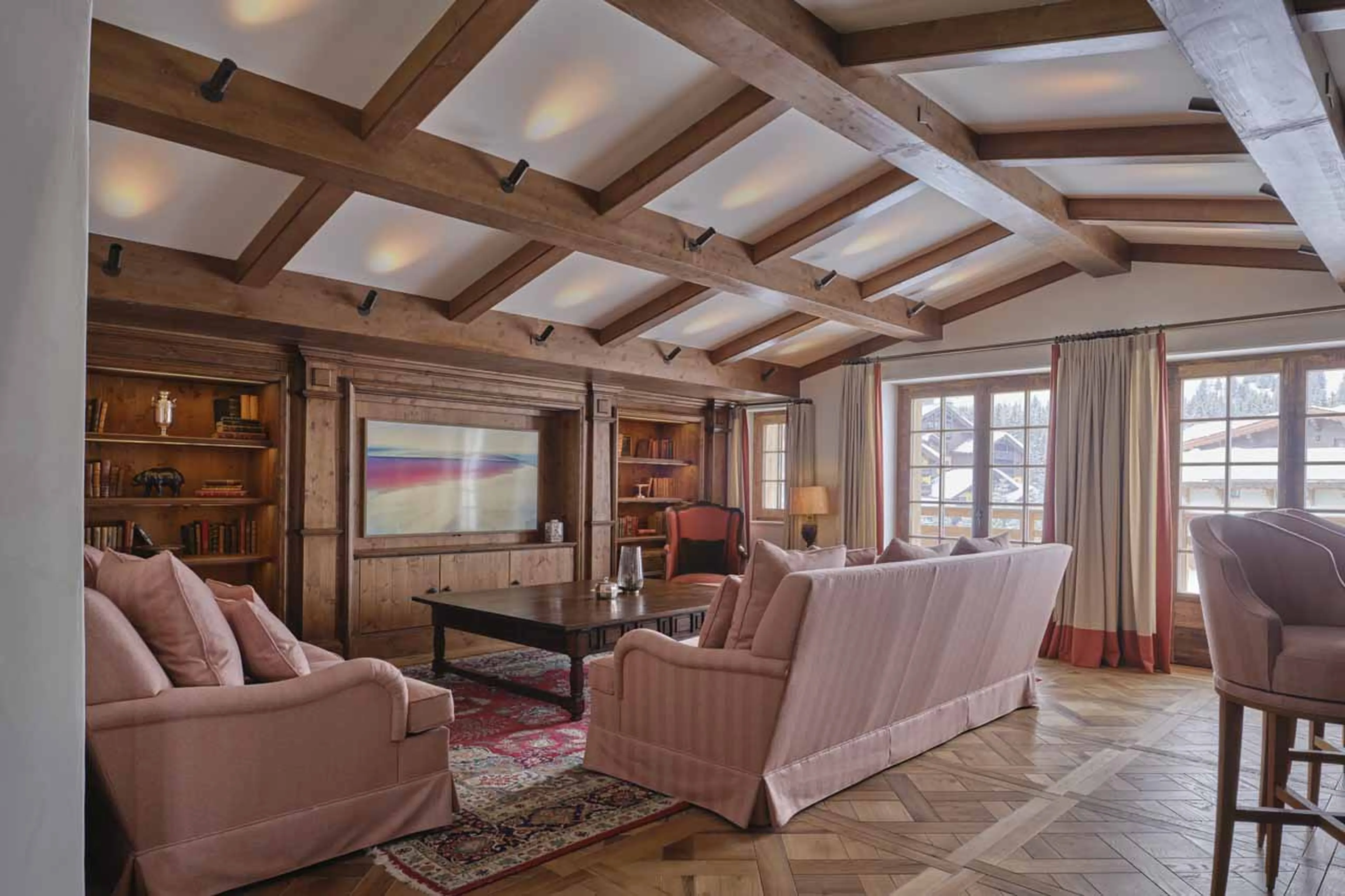 Living room at Chalet Airelles 1992 in Courchevel 1850