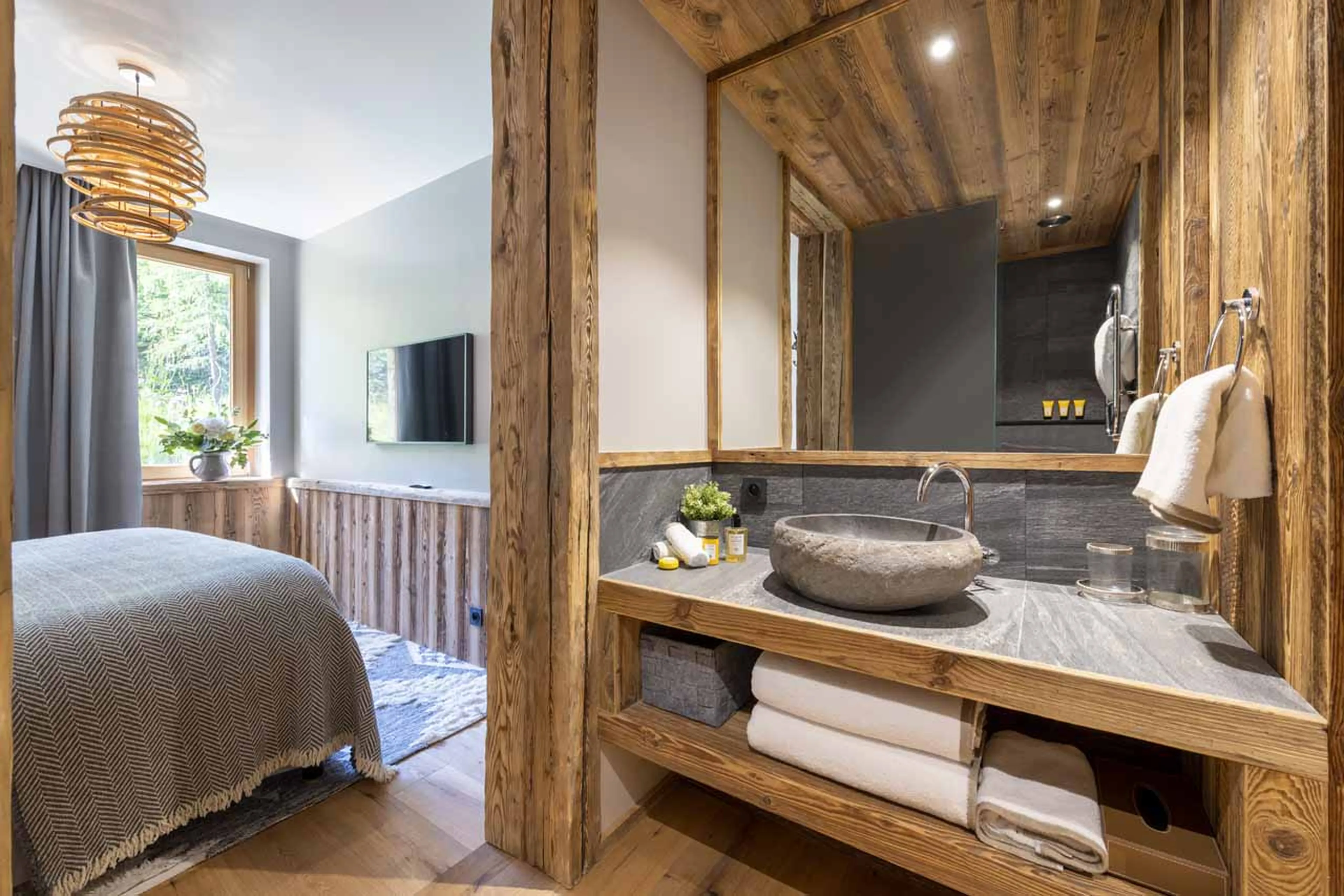 En-suite shower room at Chalet Akaroa in Val d'Isere