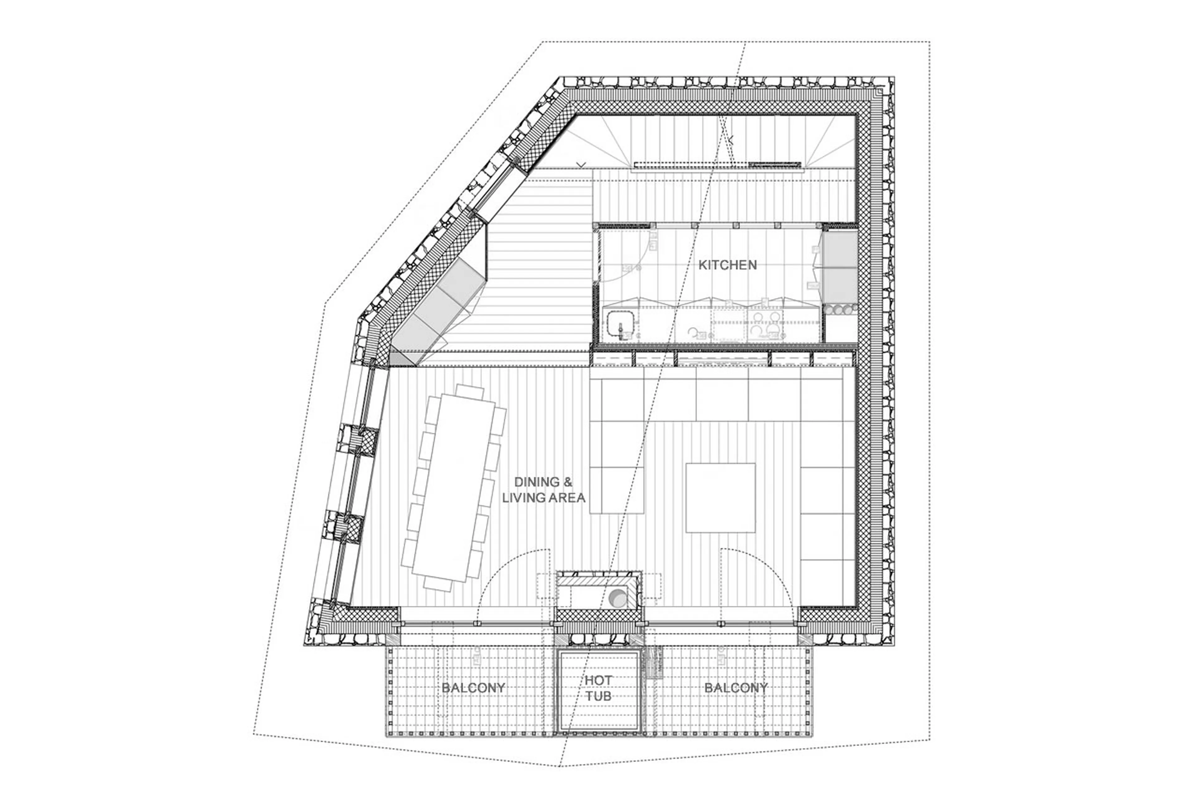 Level 1 floor plan of Chalet Akaroa in Val d'Isere