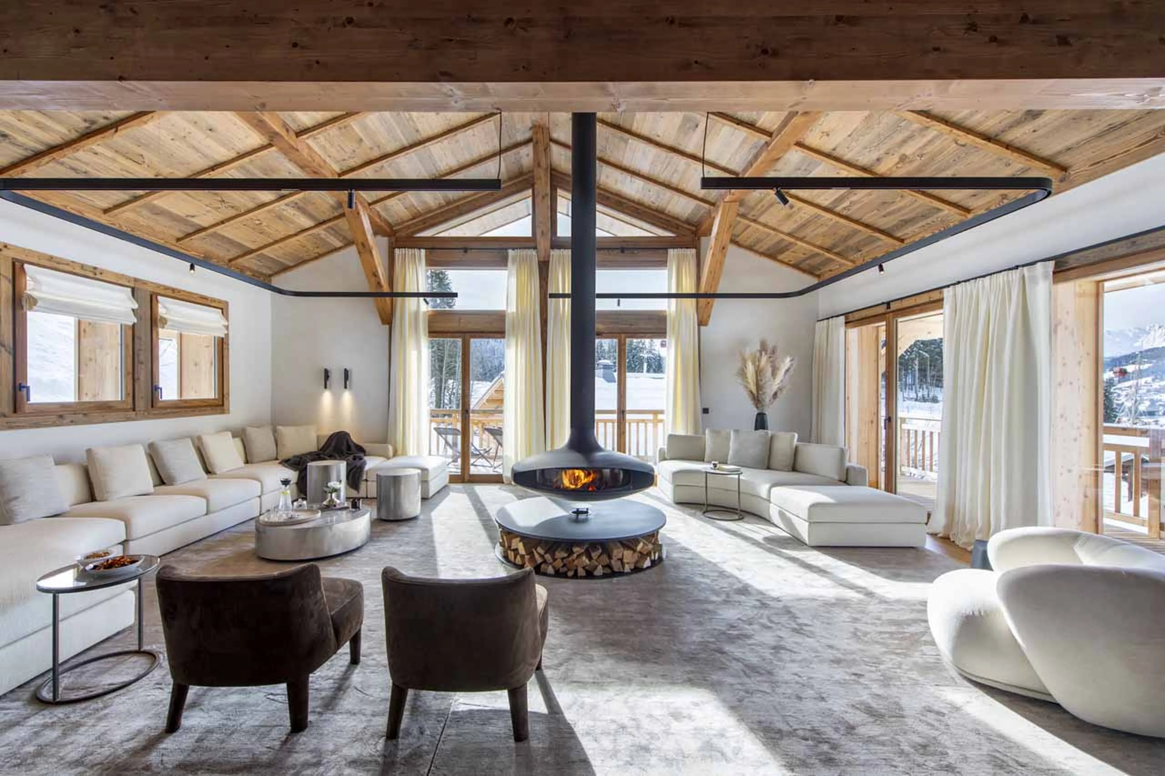 Living area at Chalet Alena in Les Gets