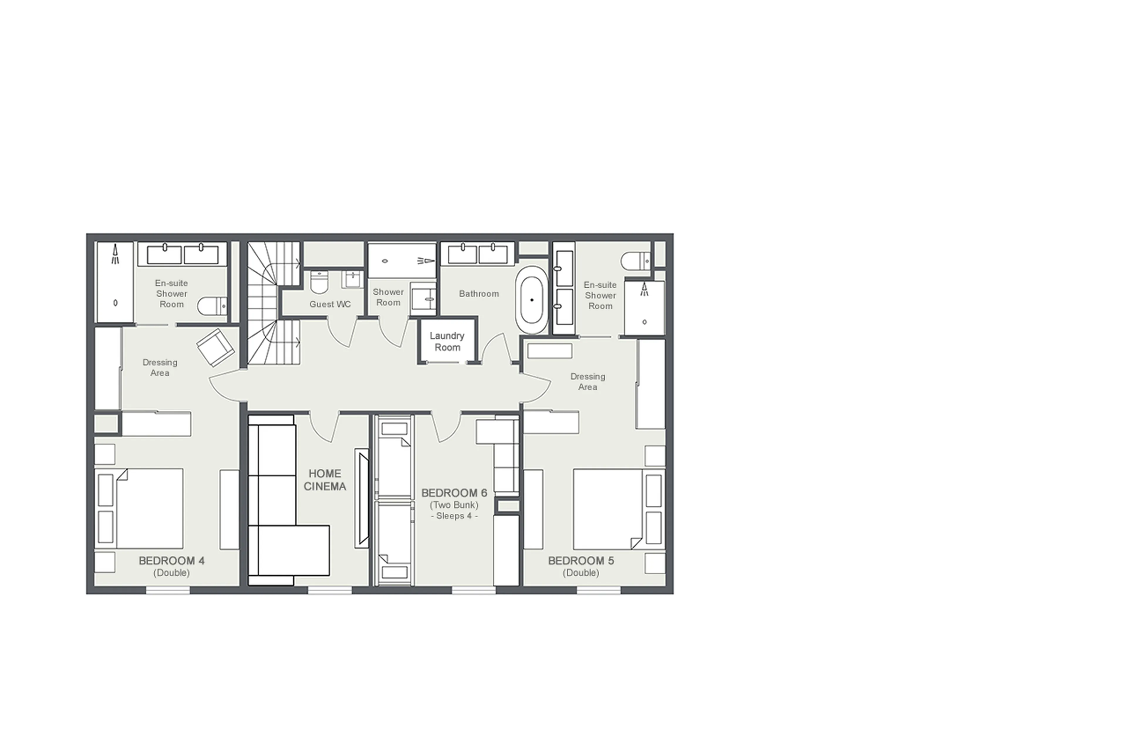 Level -1 floor plan of Chalet Alena in Les Gets