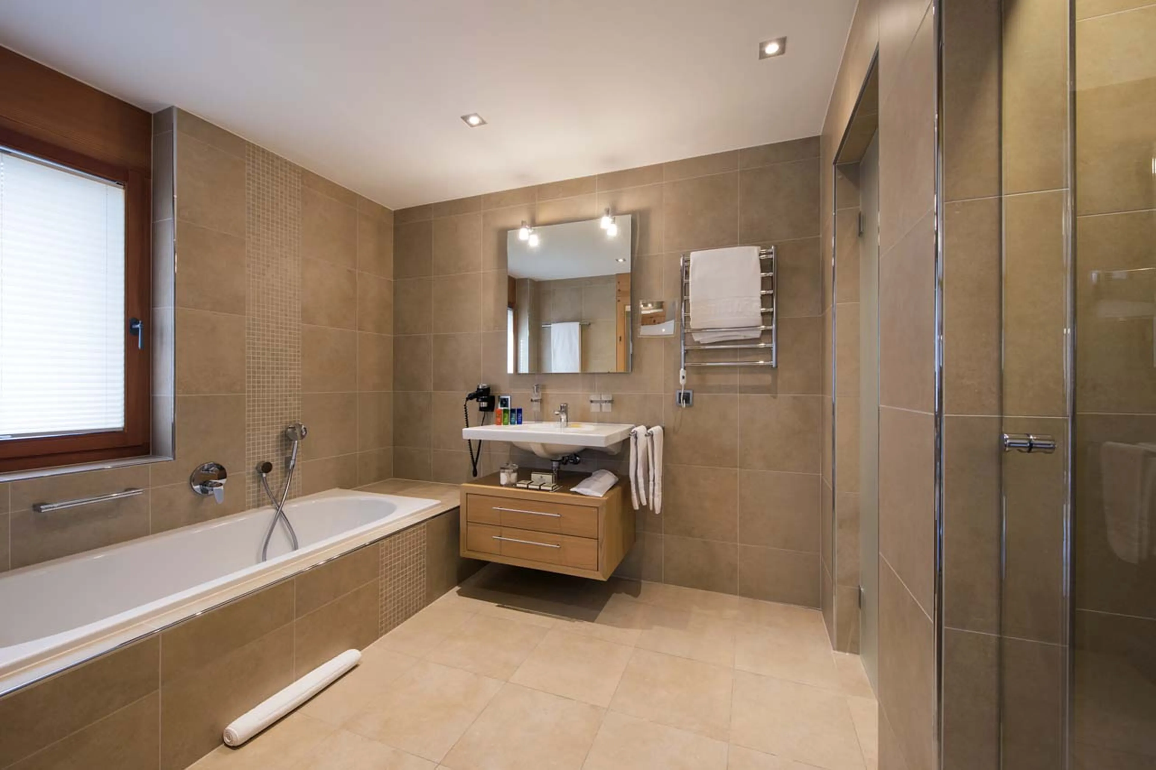 Bathroom two at Chalet Alex in Zermatt