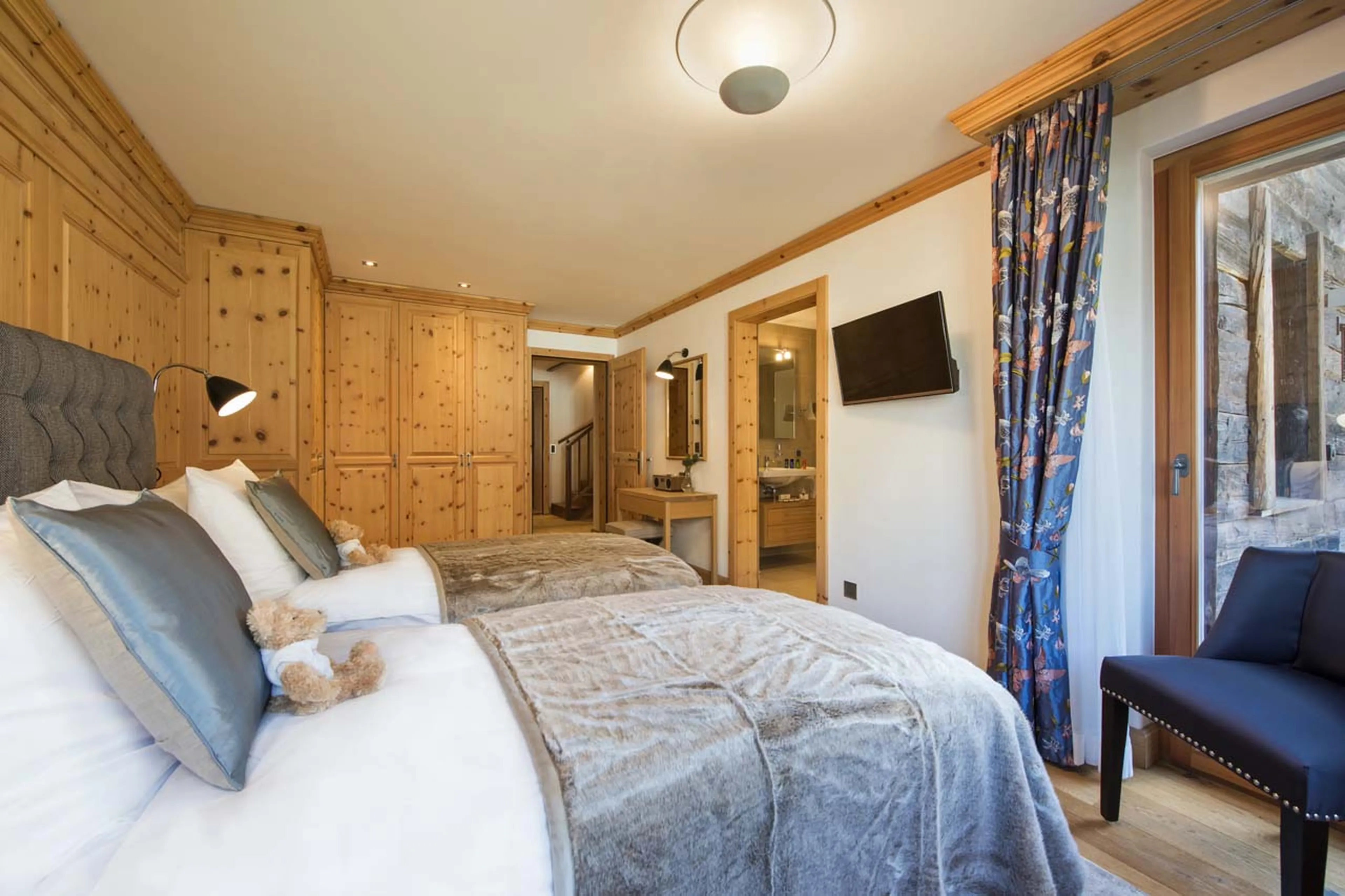 Bedroom three at Chalet Alex in Zermatt