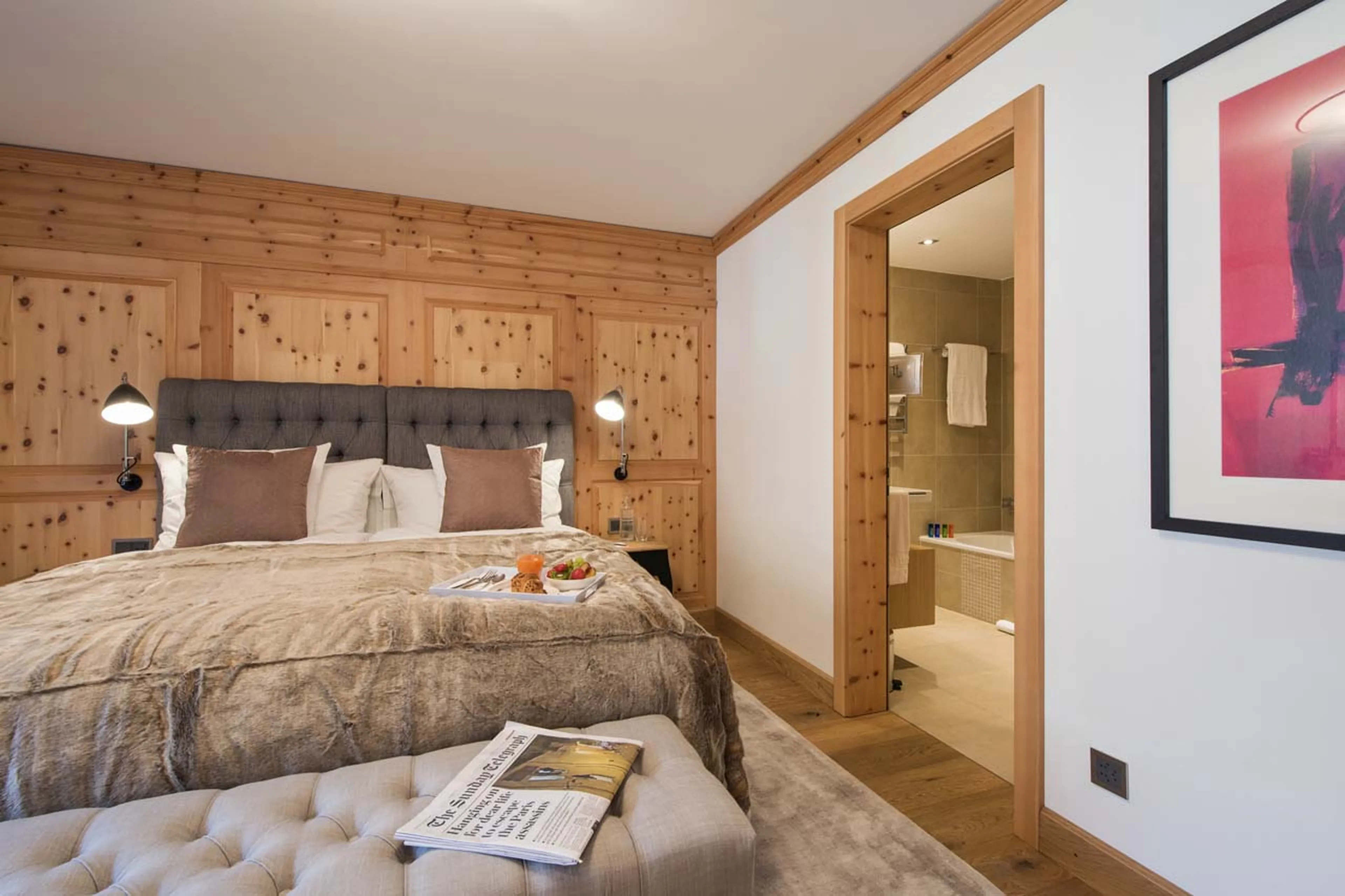 Bedroom five bathroom at Chalet Alex in Zermatt