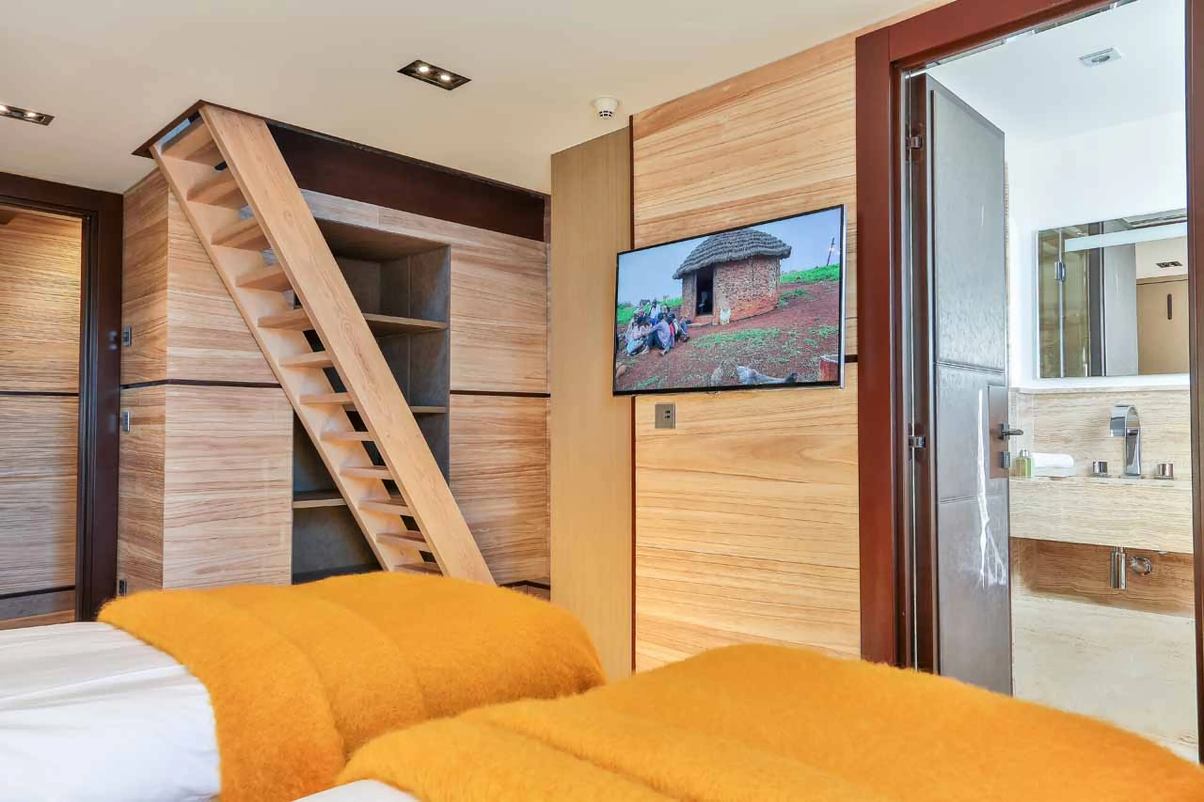 Bedroom 5 mezzanine access at Chalet Alexandra in Megeve