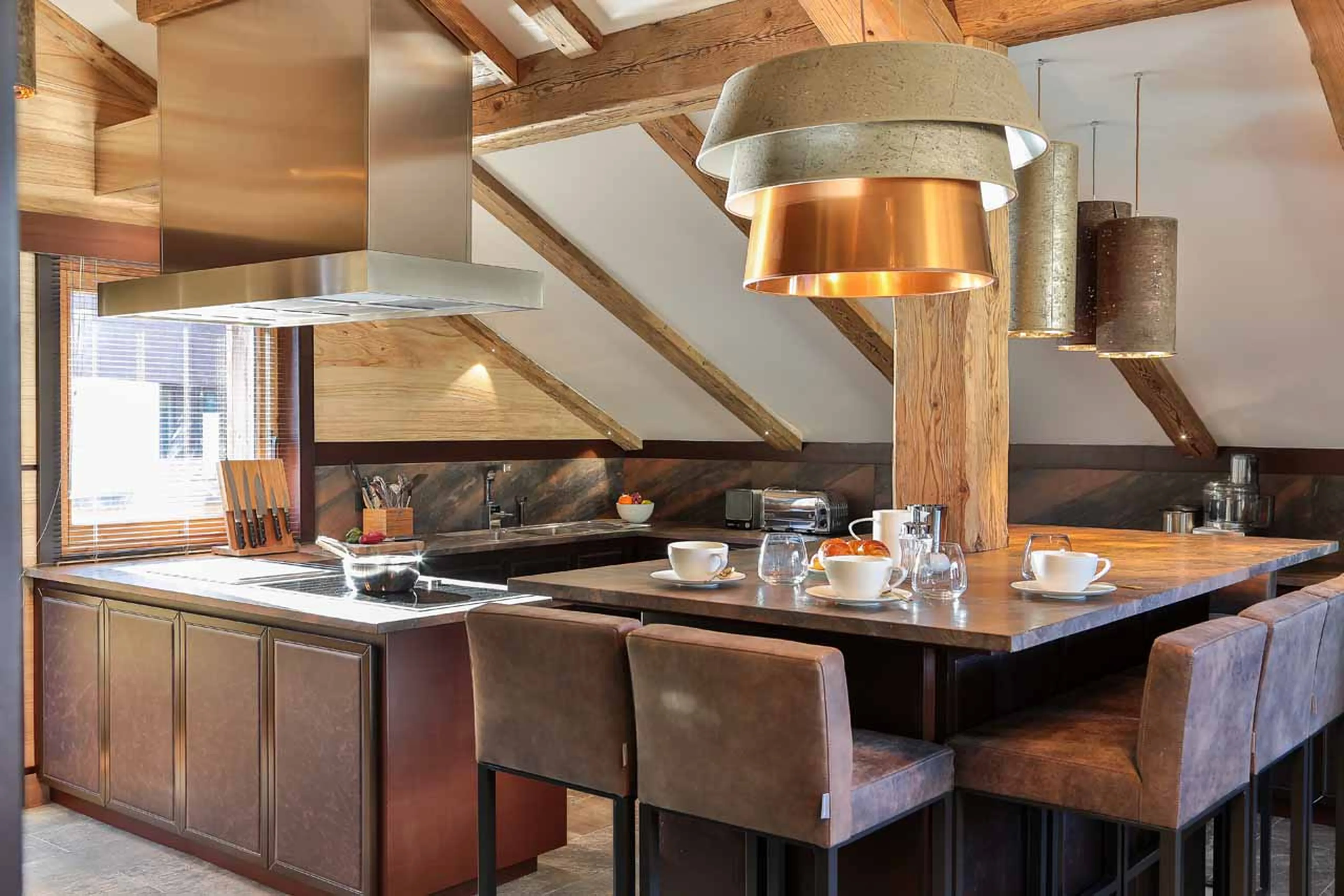Kitchen at Chalet Alexandra in Megeve