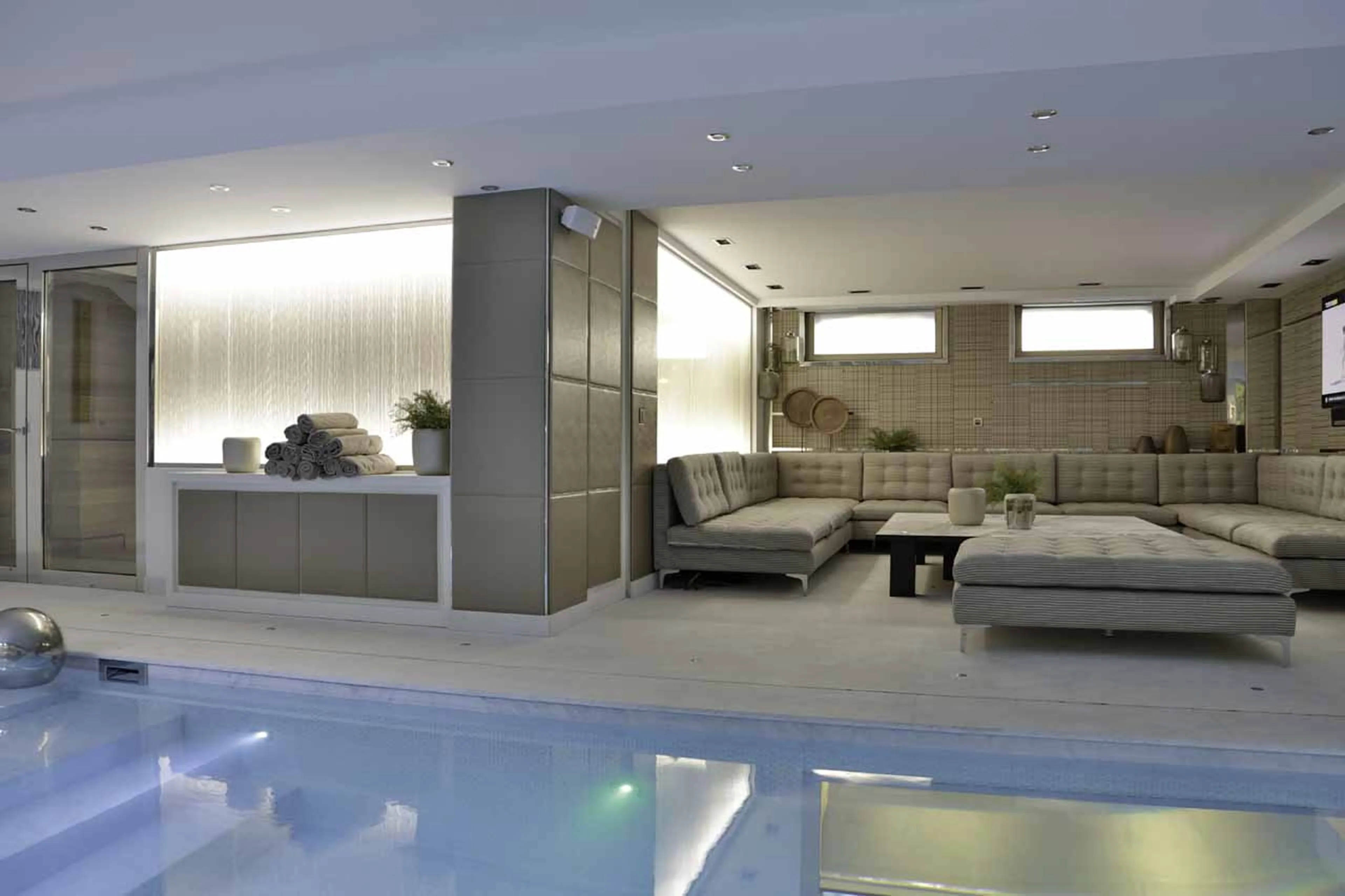 Spa seating area at Chalet Alexandra in Megeve