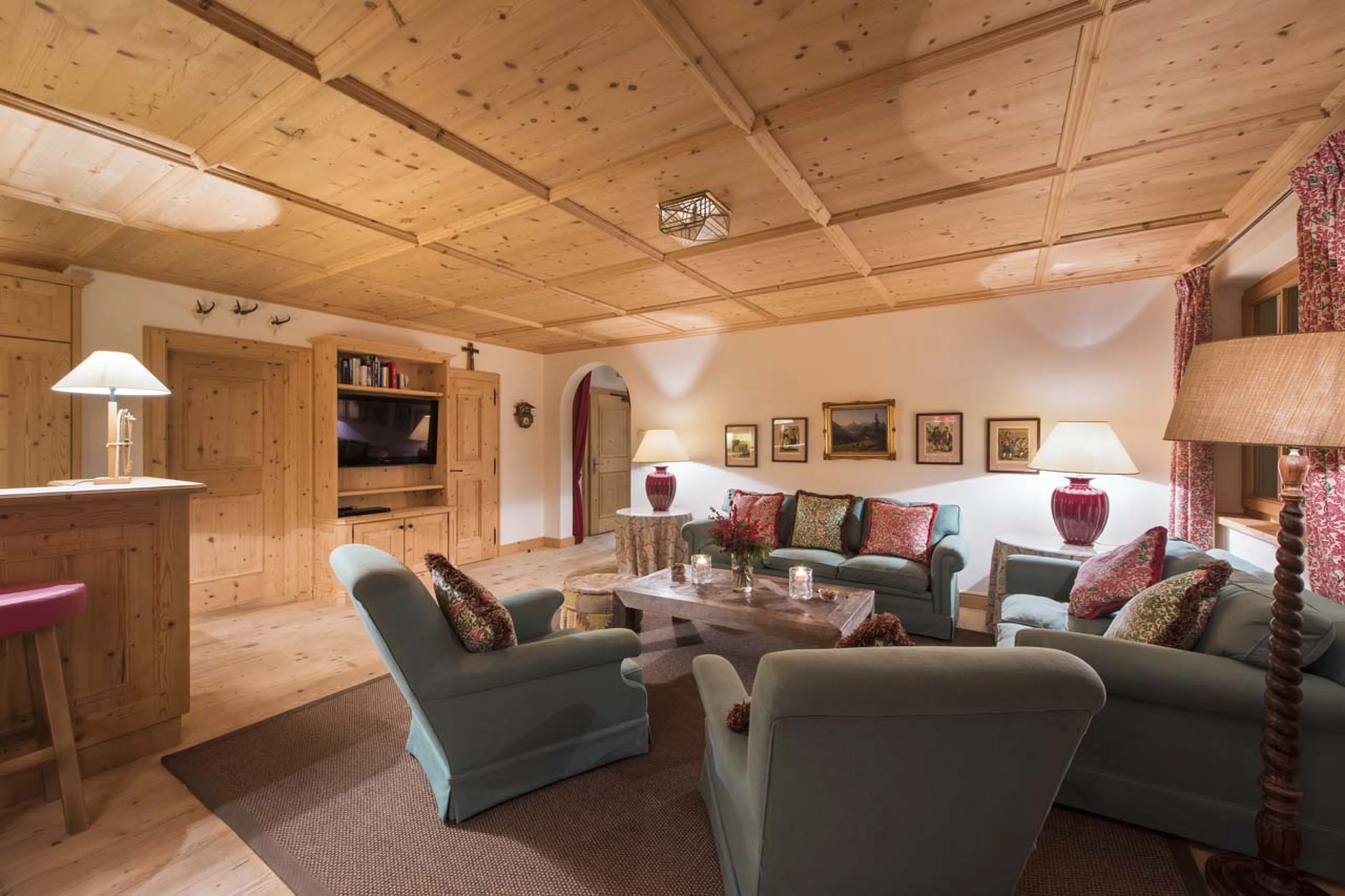 TV in living area at Apartment Alexandra in St Anton