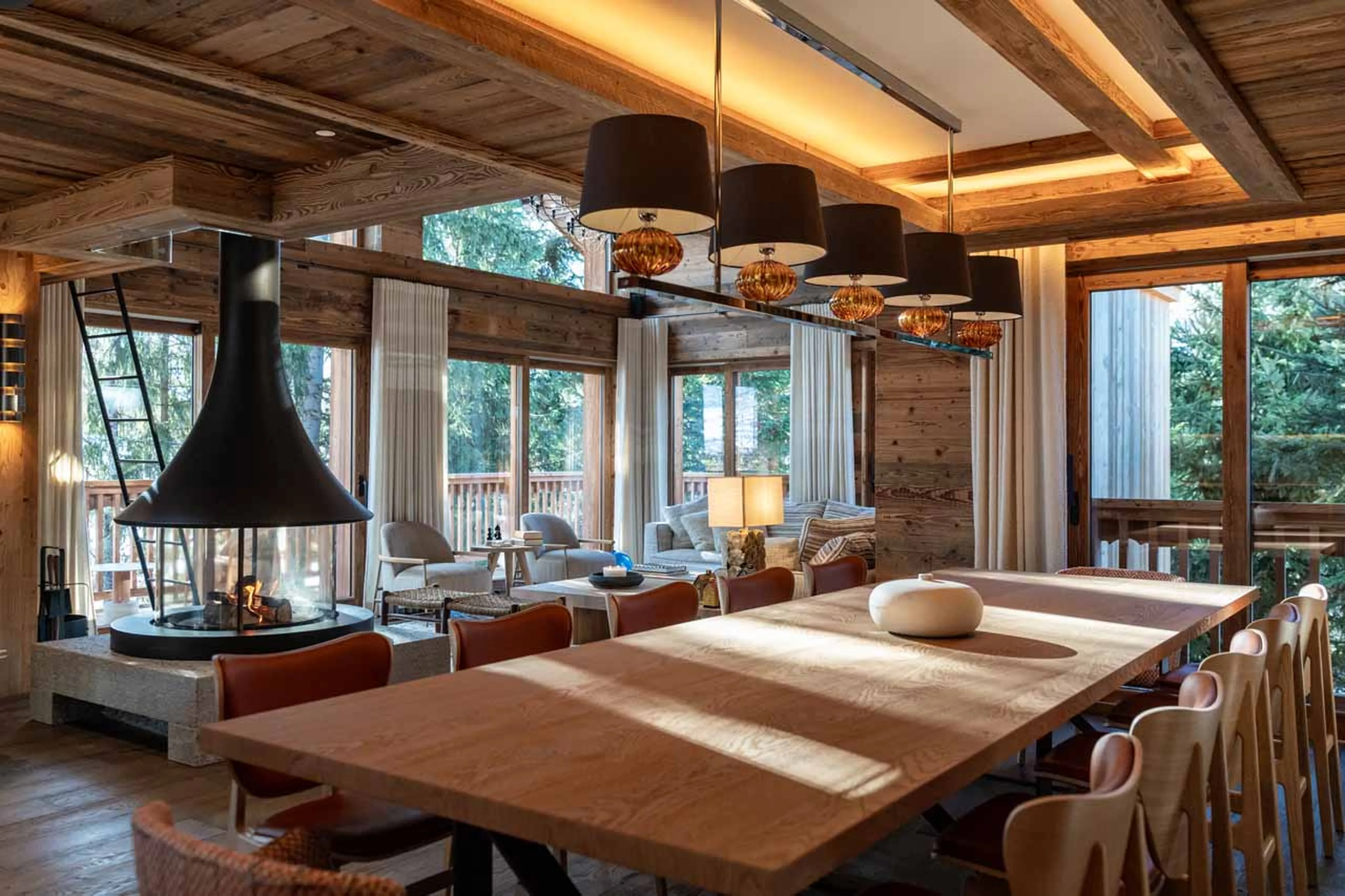 Dining table at Chalet Alice in Meribel