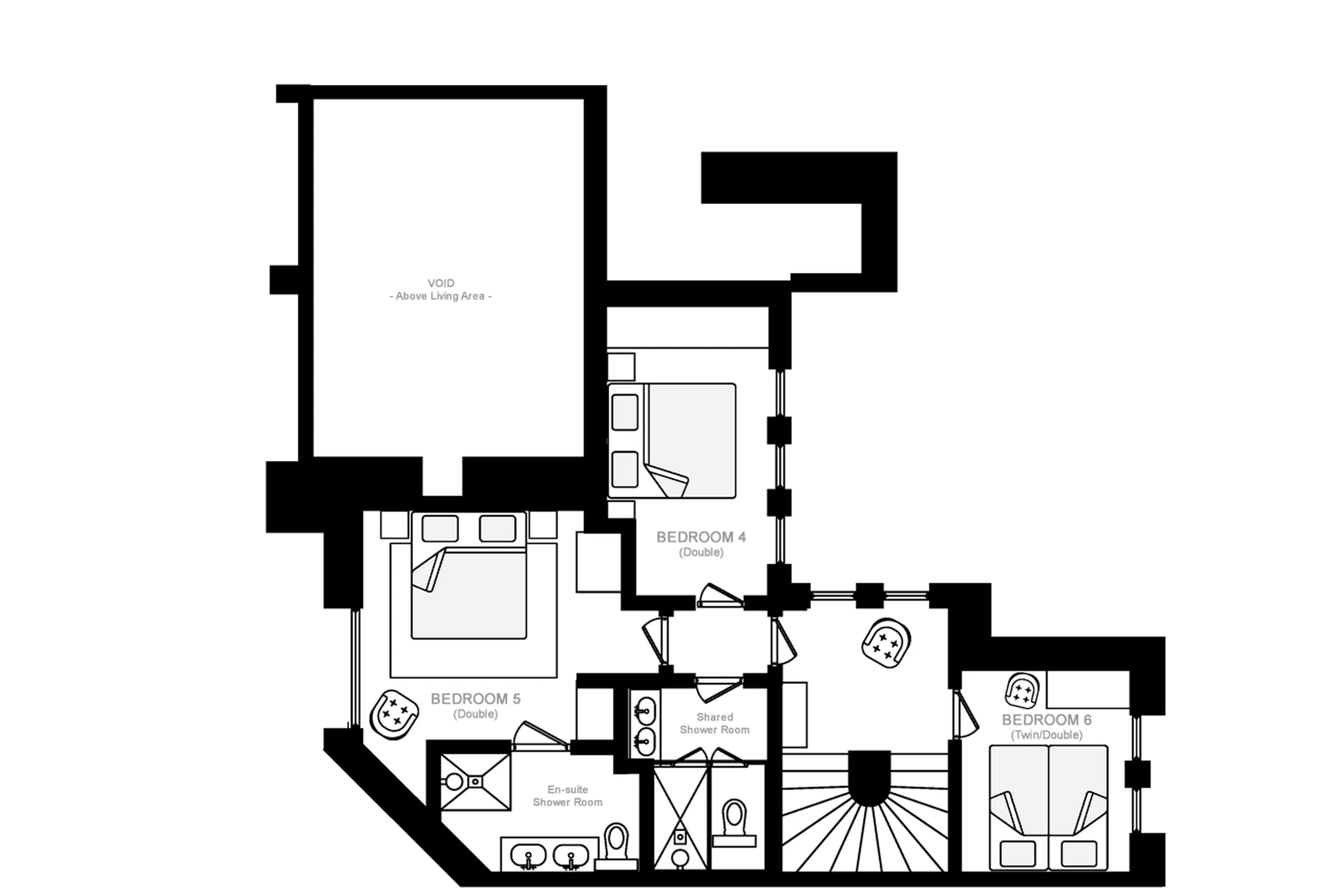 Level 1 floor plan of Chalet Alice in Meribel