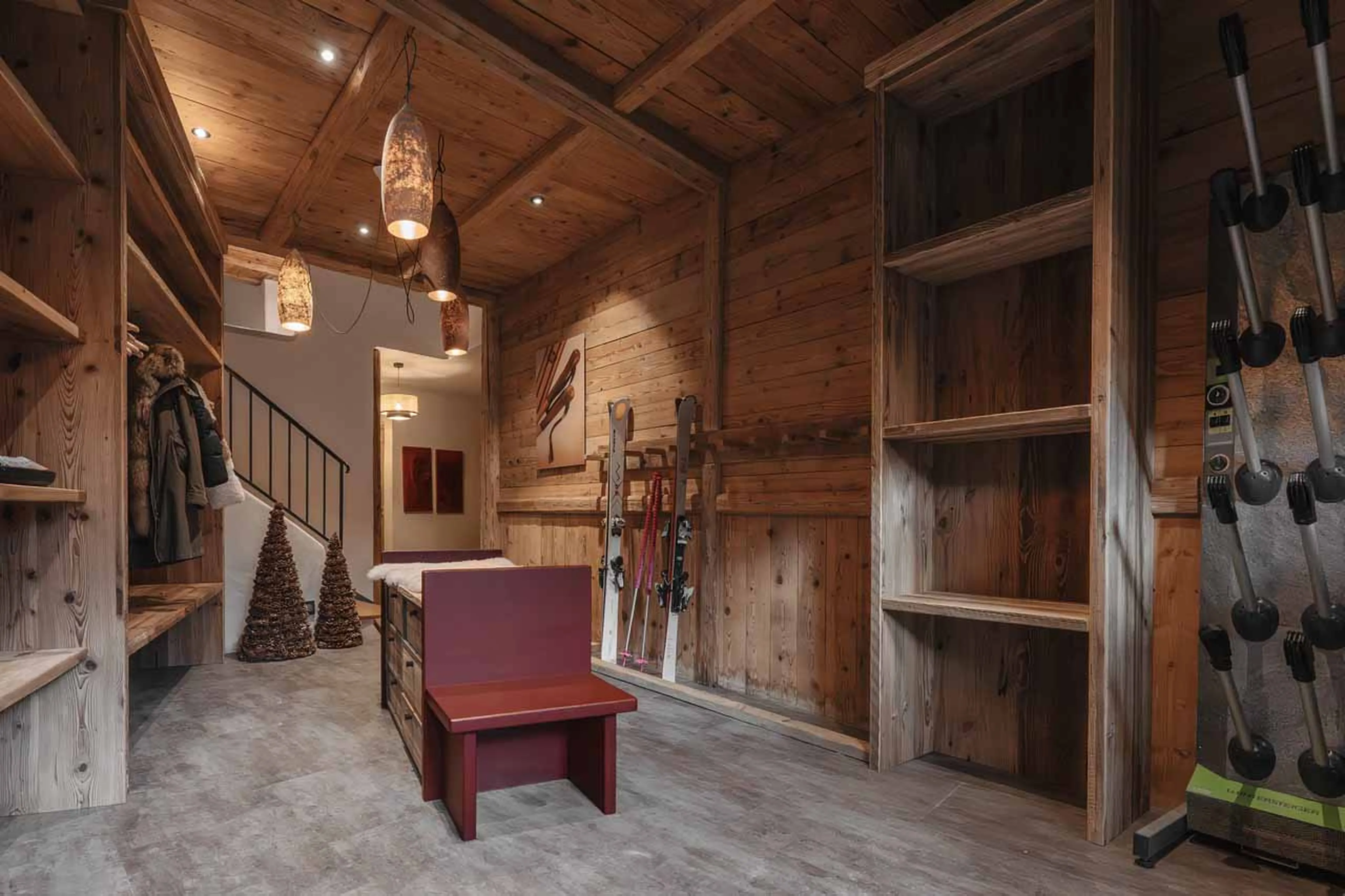 Ski room at Chalet Alice in Val d'Isere