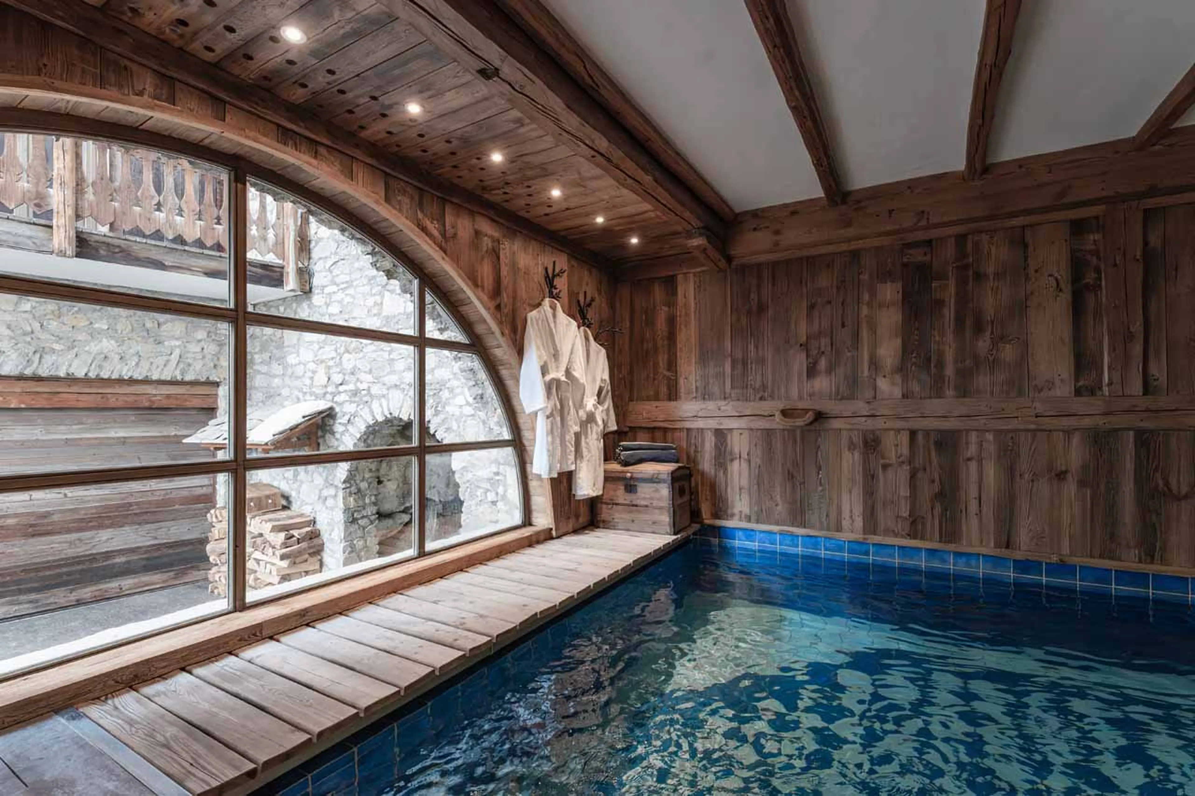 Swimming pool and hammam at Chalet Alice in Val d'Isere