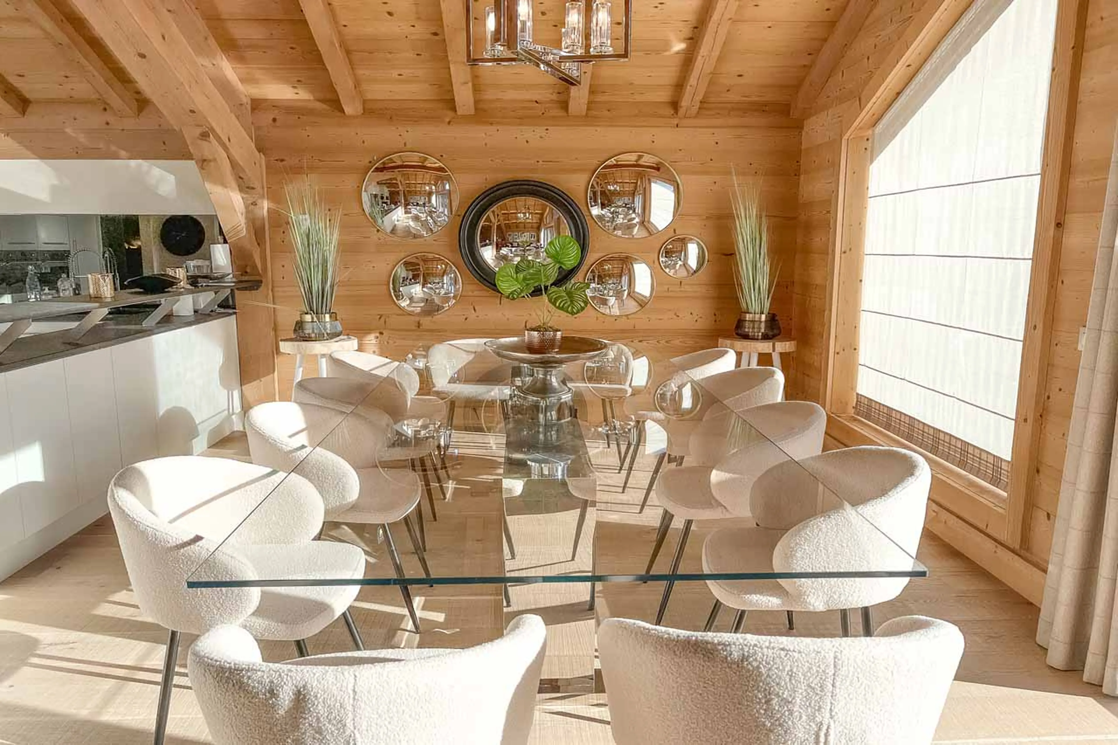 Dining area at Chalet Allobroges in Megeve