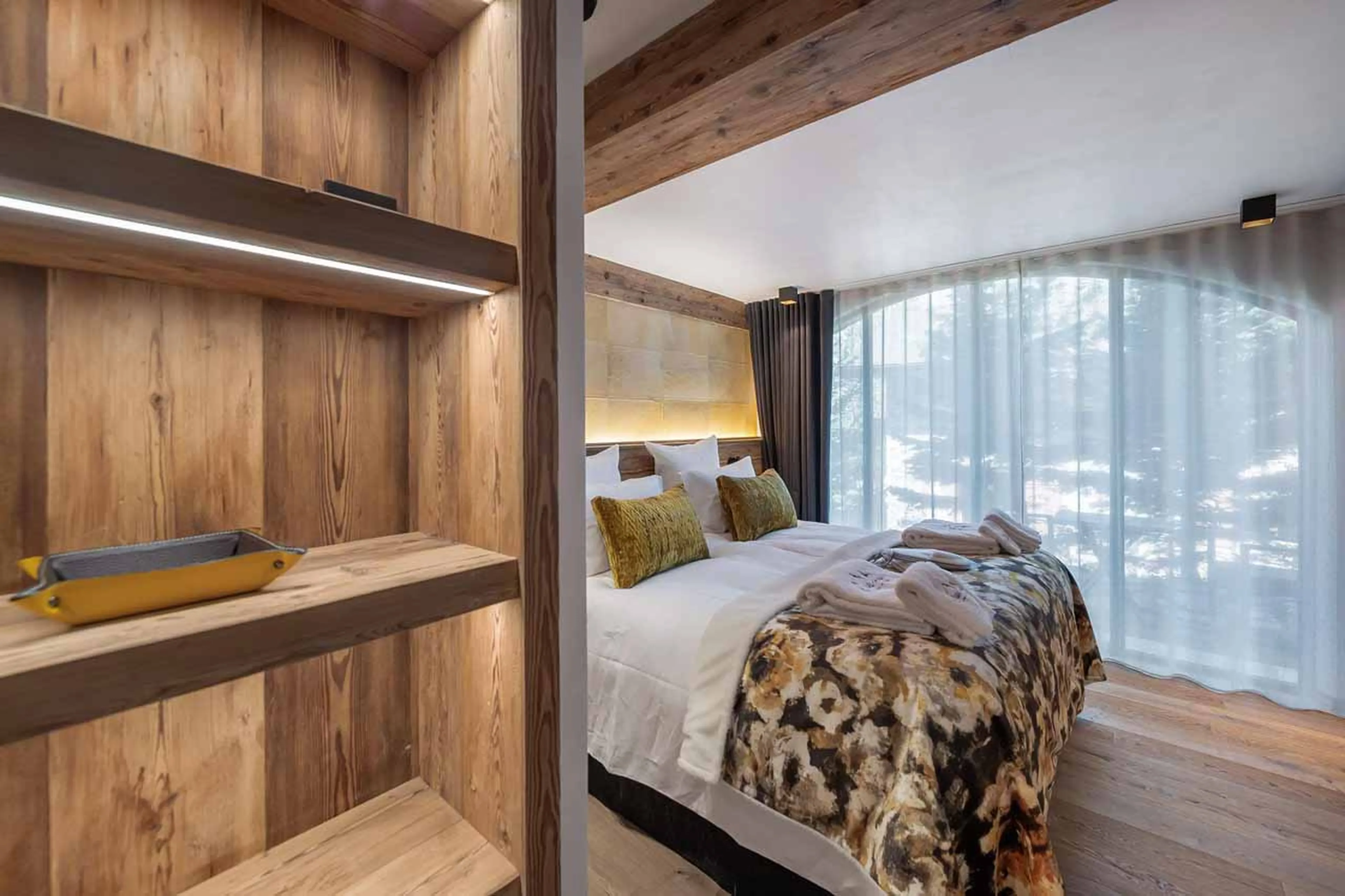 Bedroom three at Chalet Aloha in St Martin de Belleville