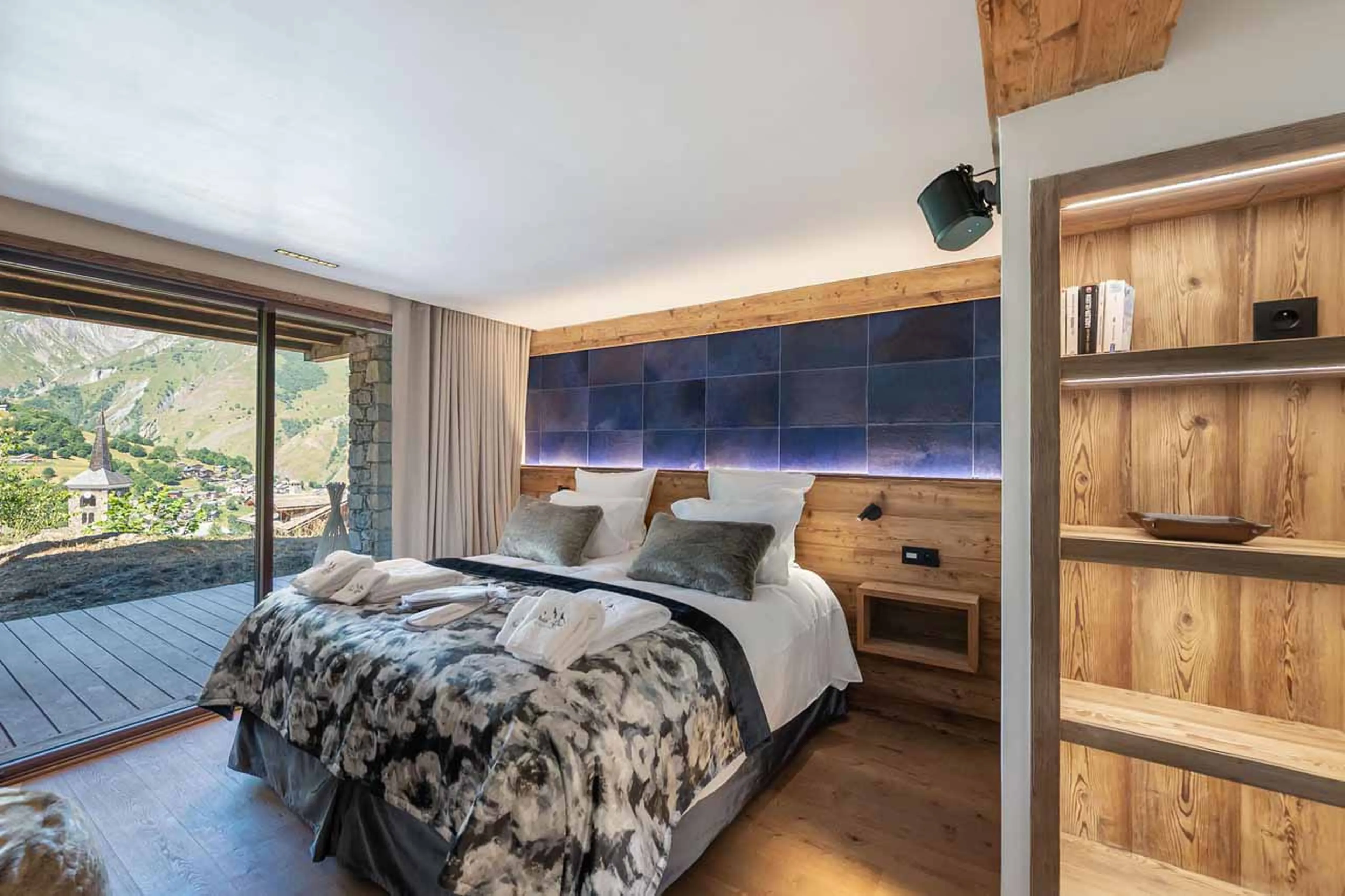 Bedroom four at Chalet Aloha in St Martin de Belleville