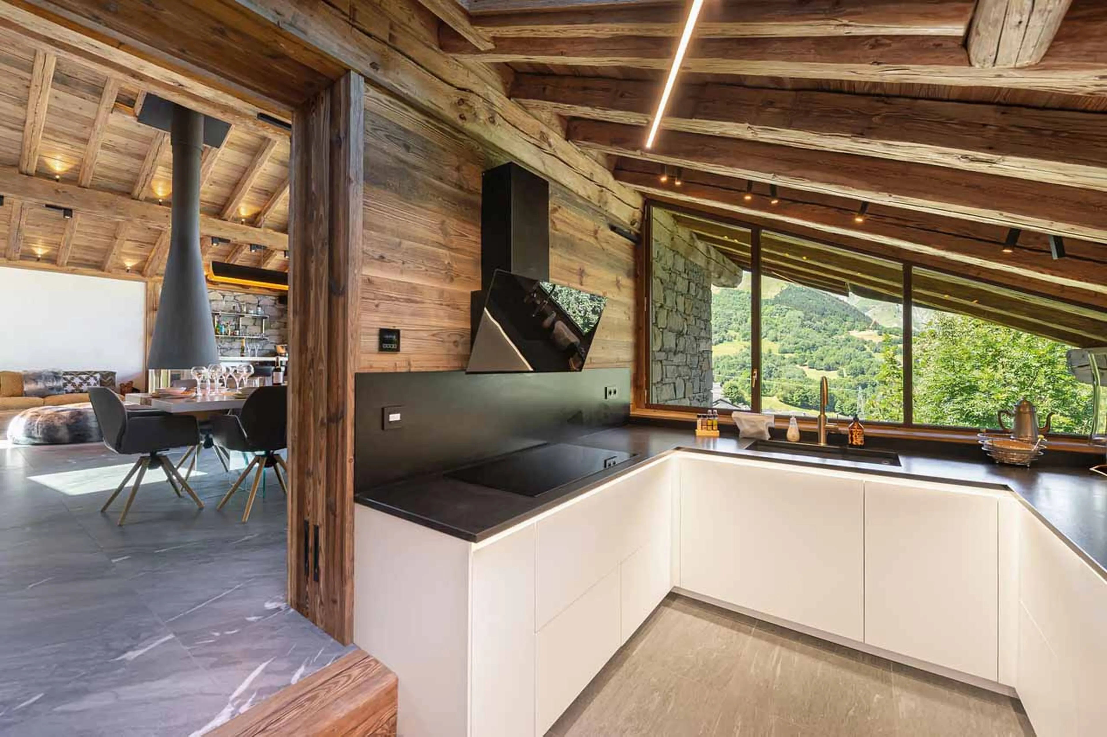 Kitchen at Chalet Aloha in St Martin de Belleville