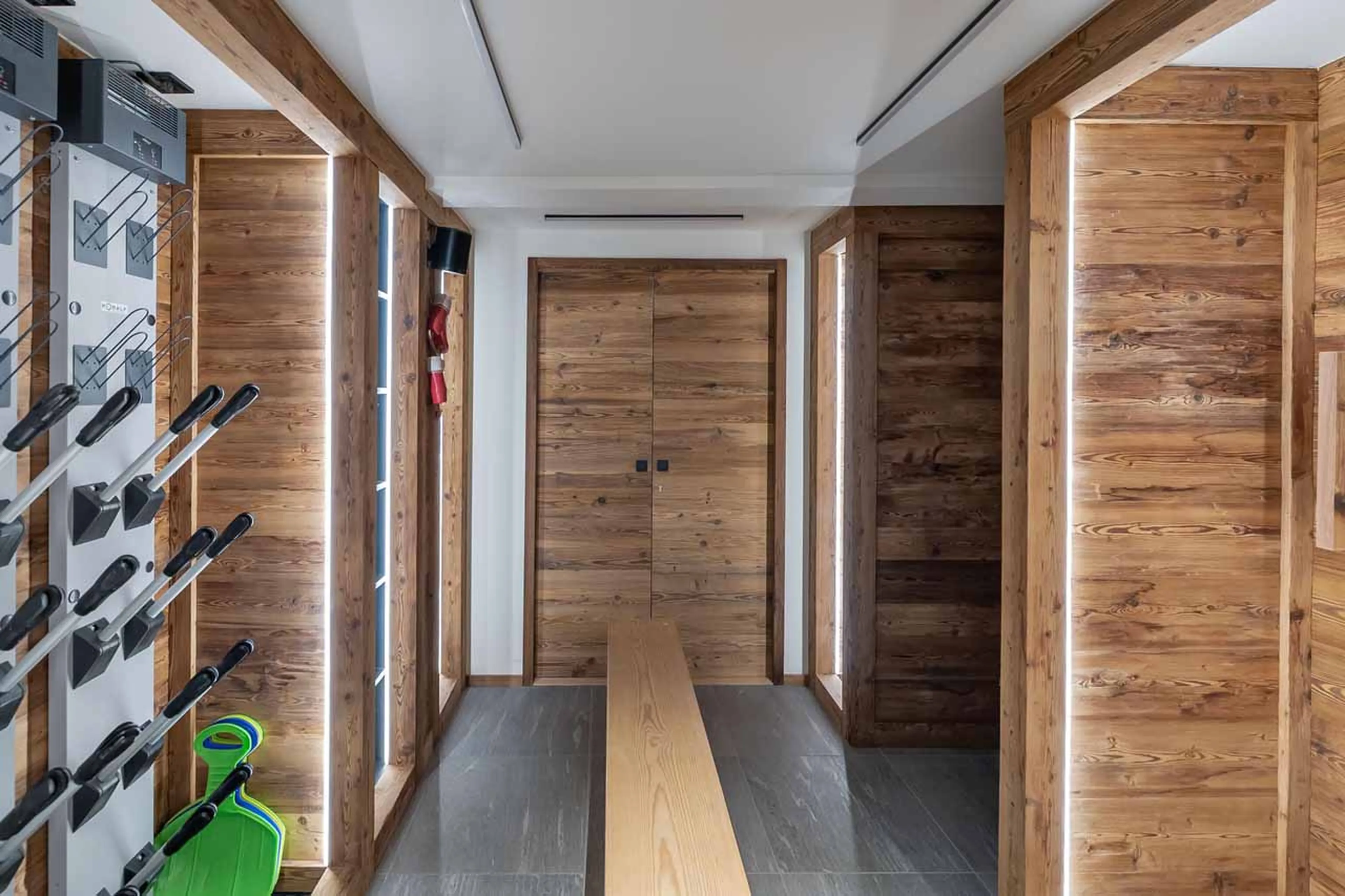 Ski room at Chalet Aloha in St Martin de Belleville