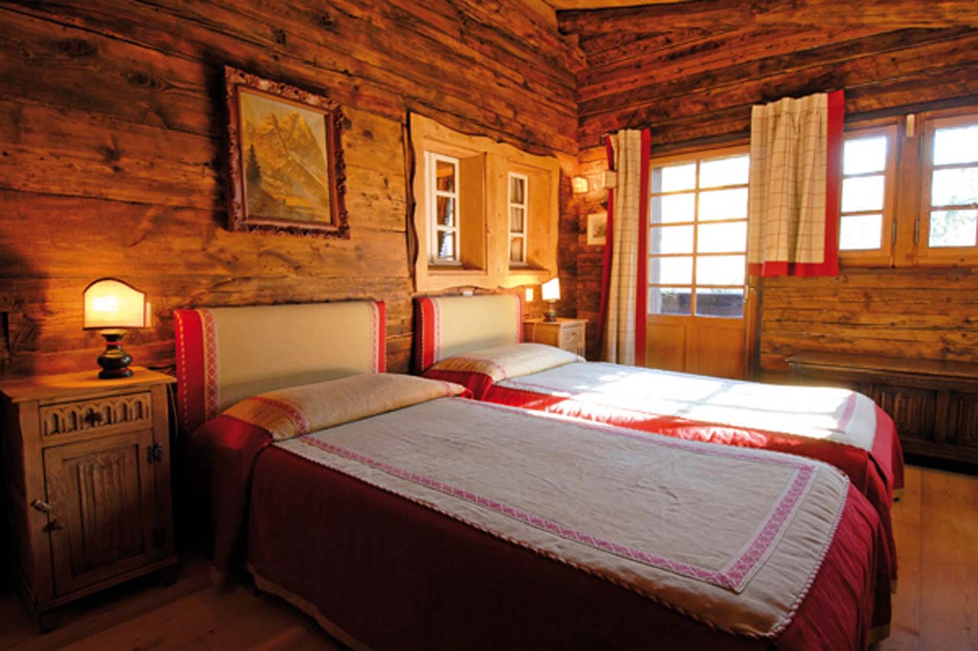 Bedroom three at Chalet Alouette in Crans Montana