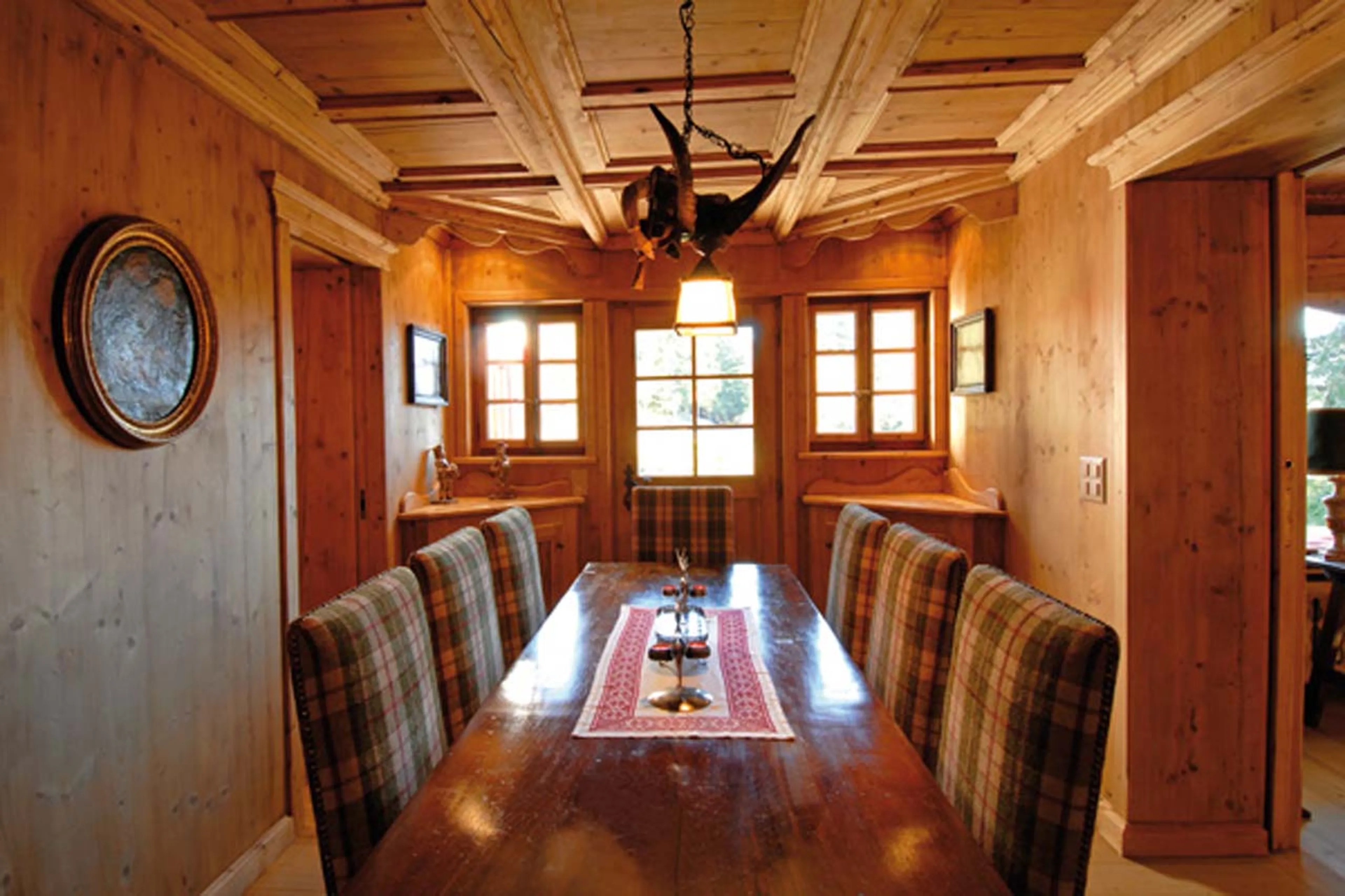 Dining room at Chalet Alouette in Crans Montana