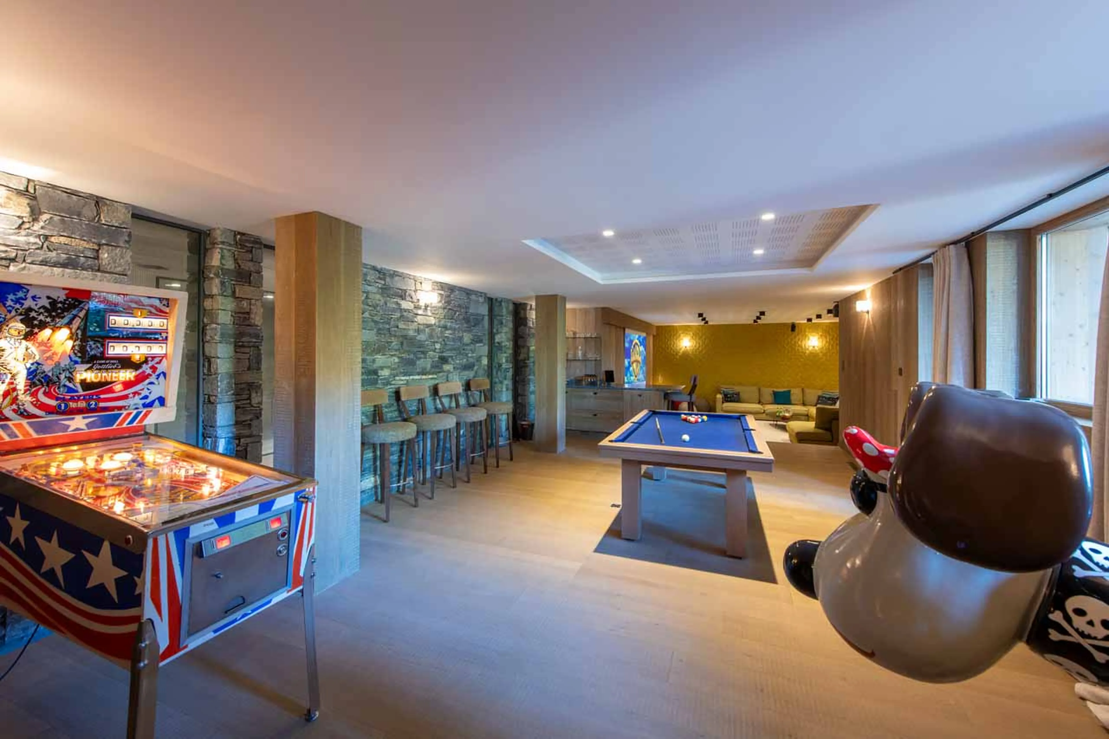 Games room at Chalet Alpaca in Meribel