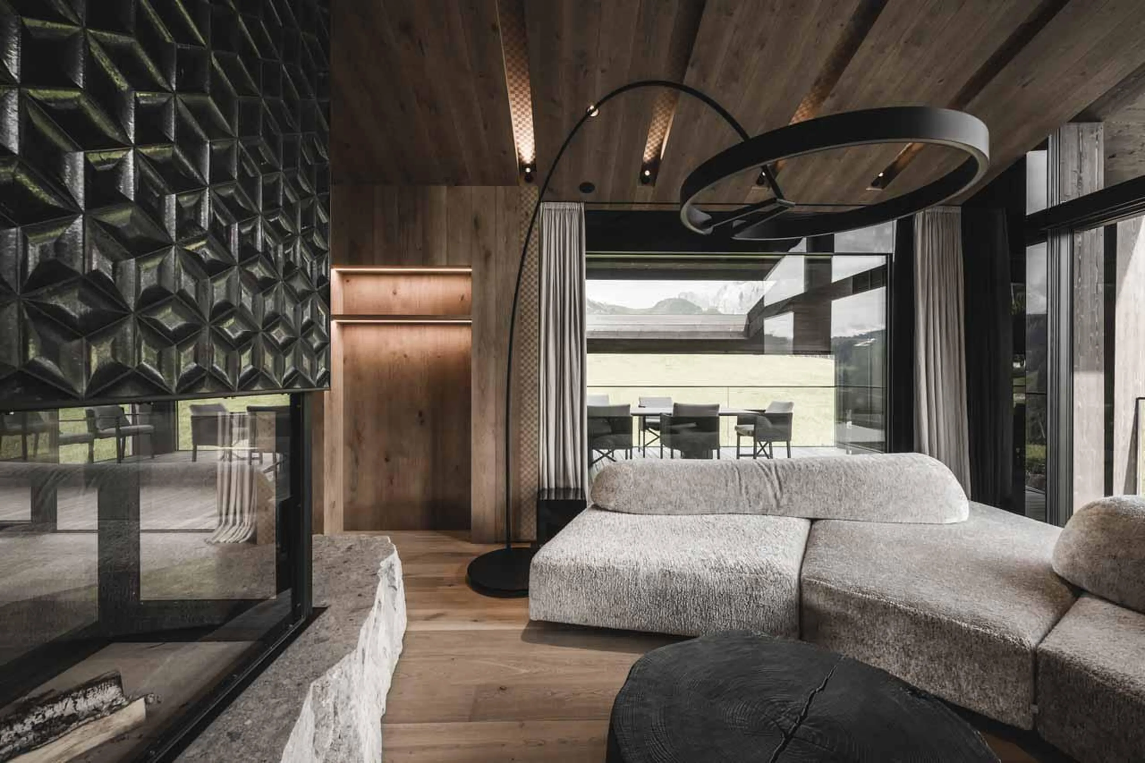 Lounge area at Chalet Alpurio in Val Gardena