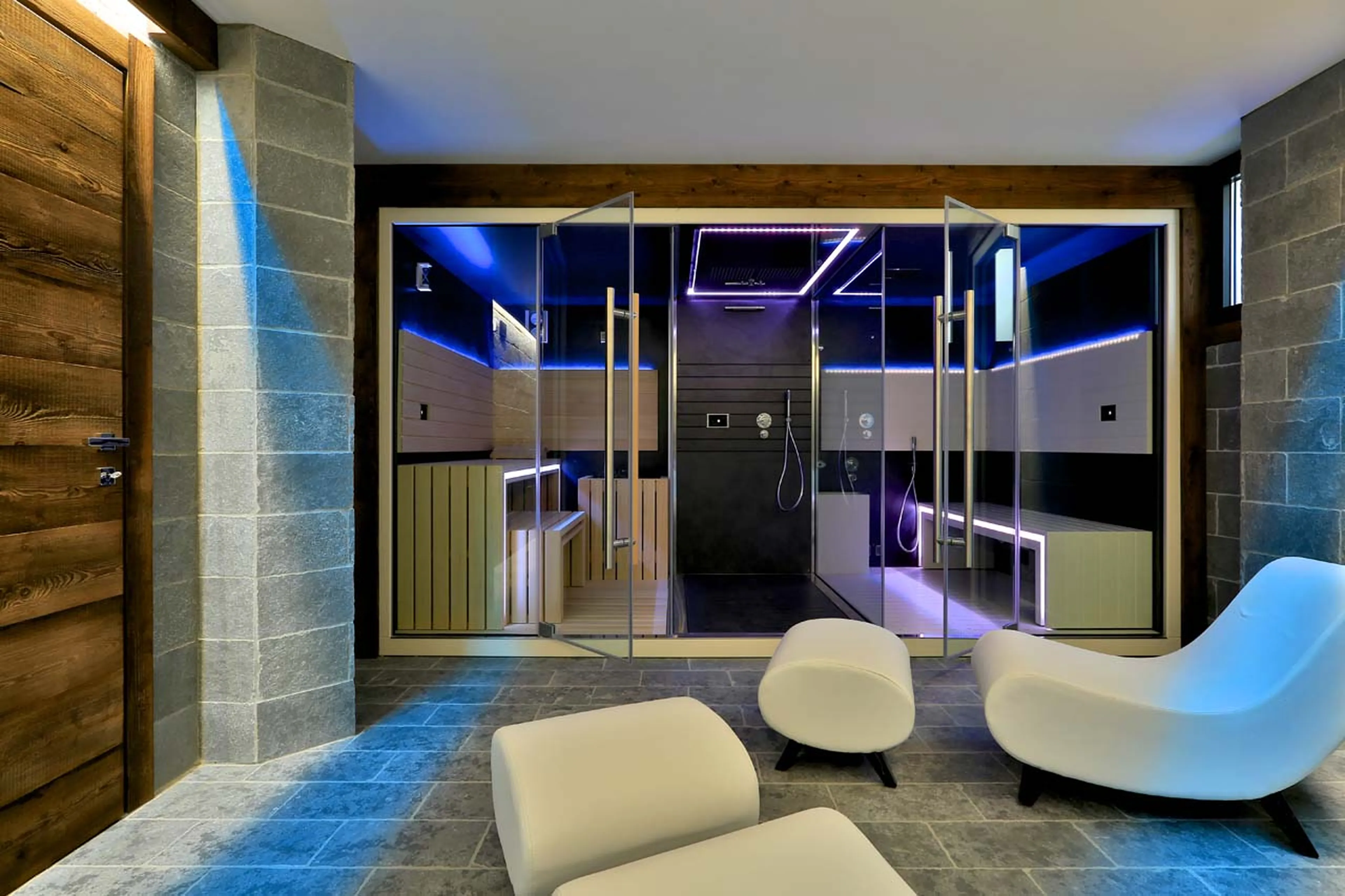 Sauna and hammam at Chalet Alta in Chamonix