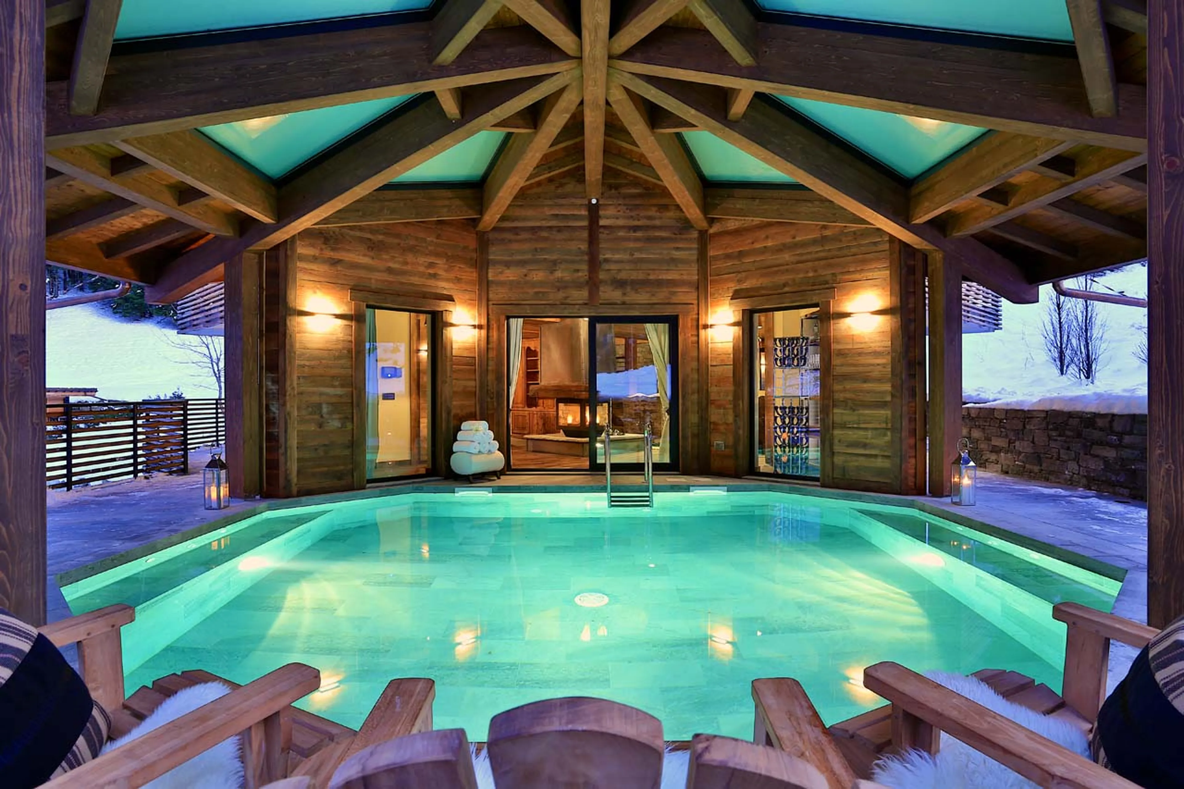 Swimming pool at Chalet Alta in Chamonix