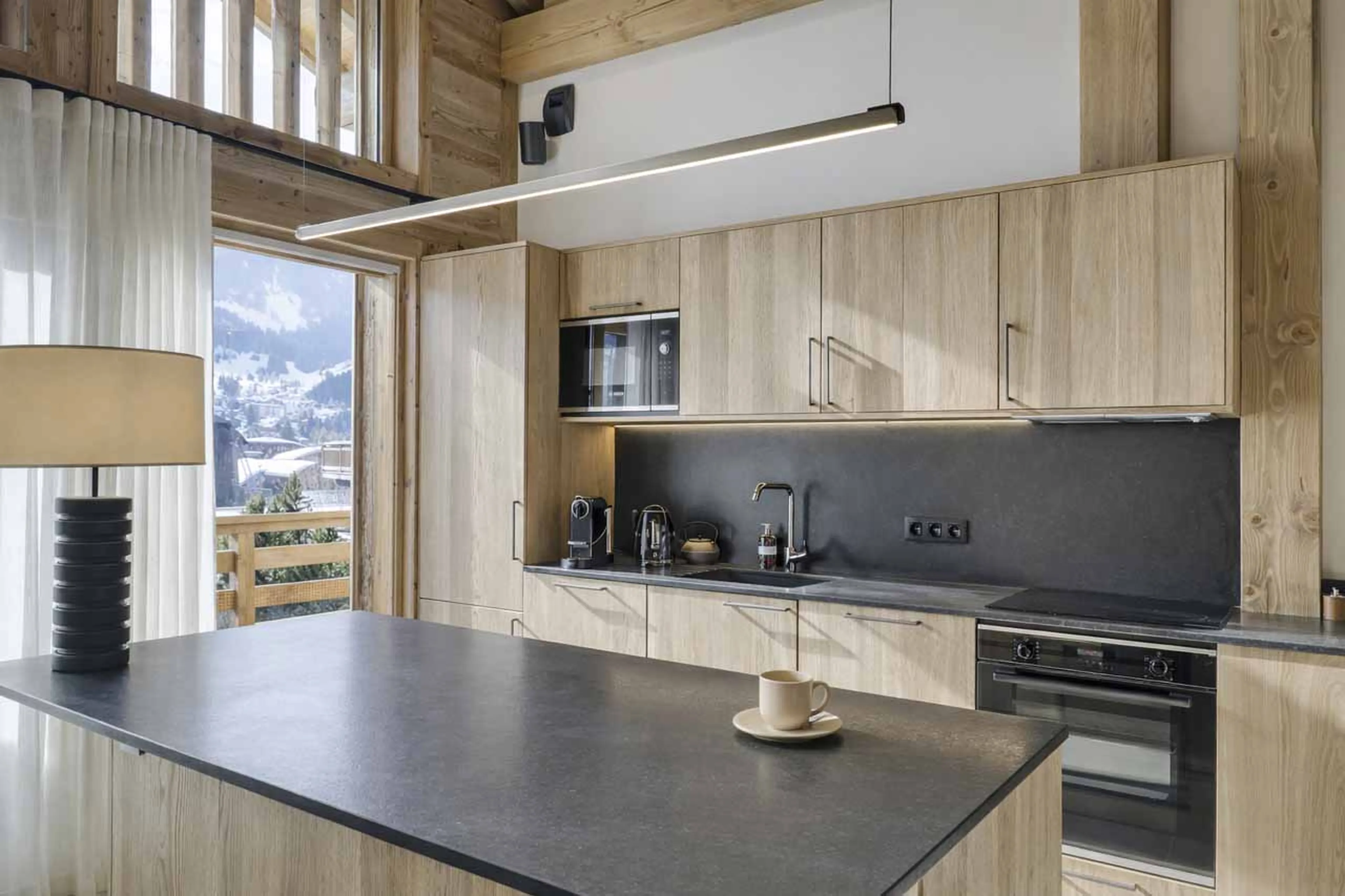 Annexe kitchen at Chalet Altai in Megeve