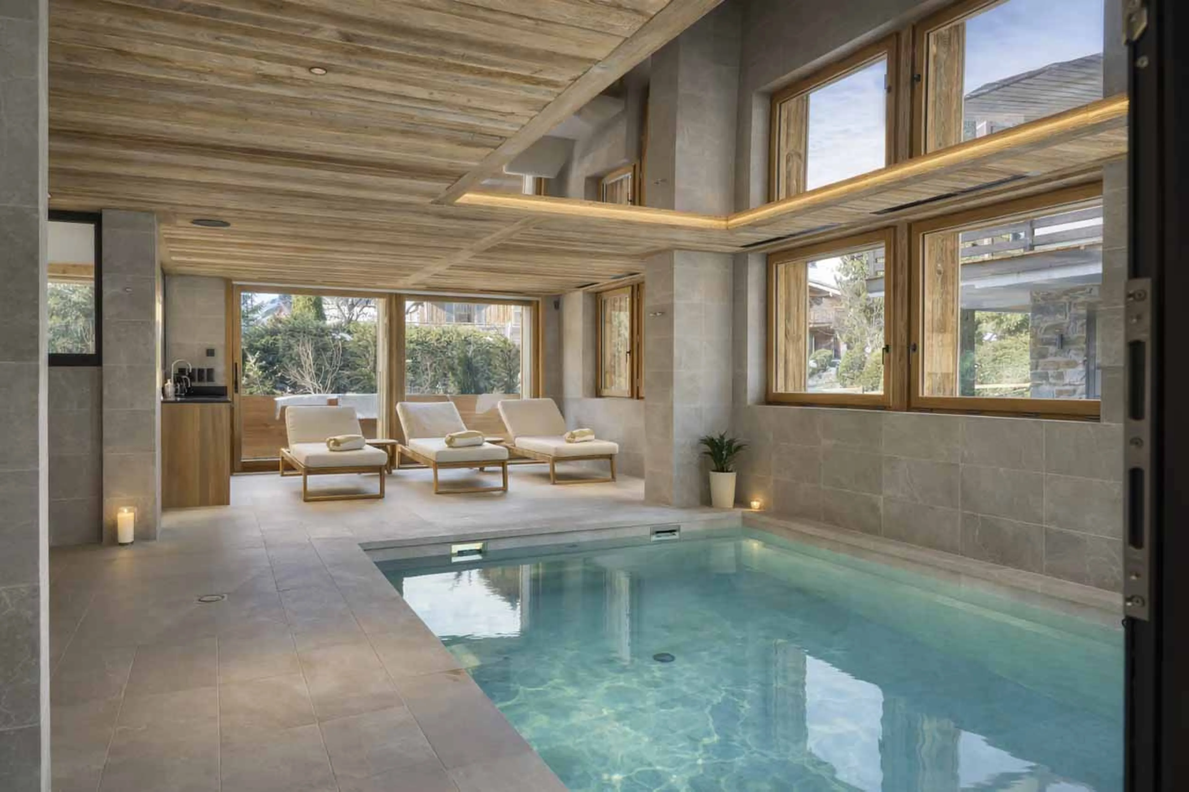Pool at Chalet Altai in Megeve