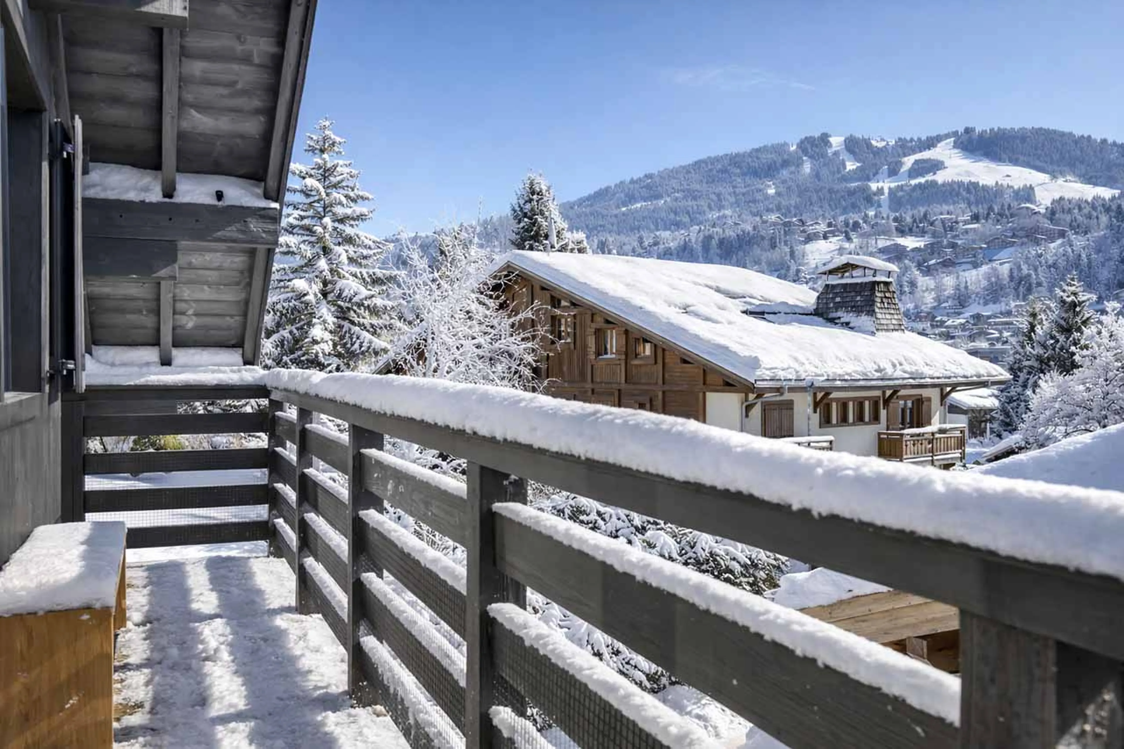 Balcony at Chalet Altai in Megeve