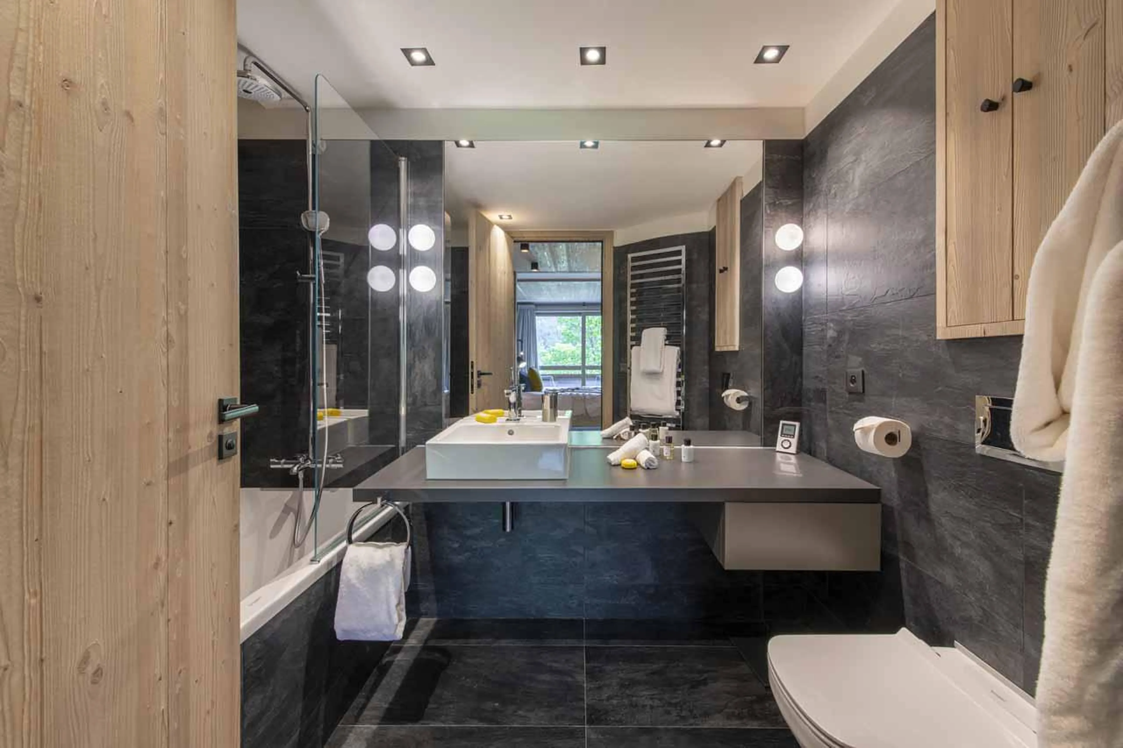 Bathroom two at Chalet Altius in Meribel